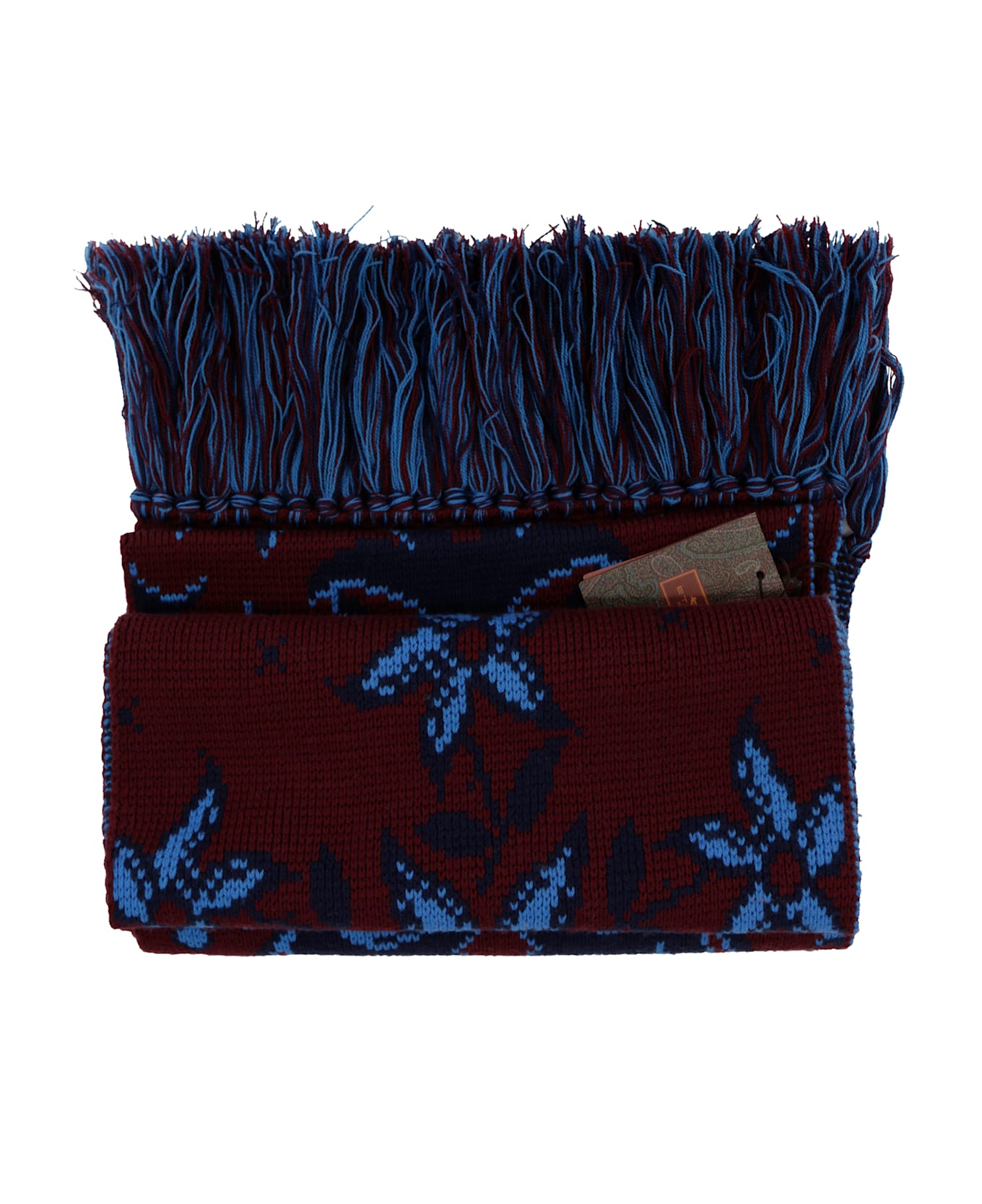Etro Jacquard Scarf With Fringes - Purple