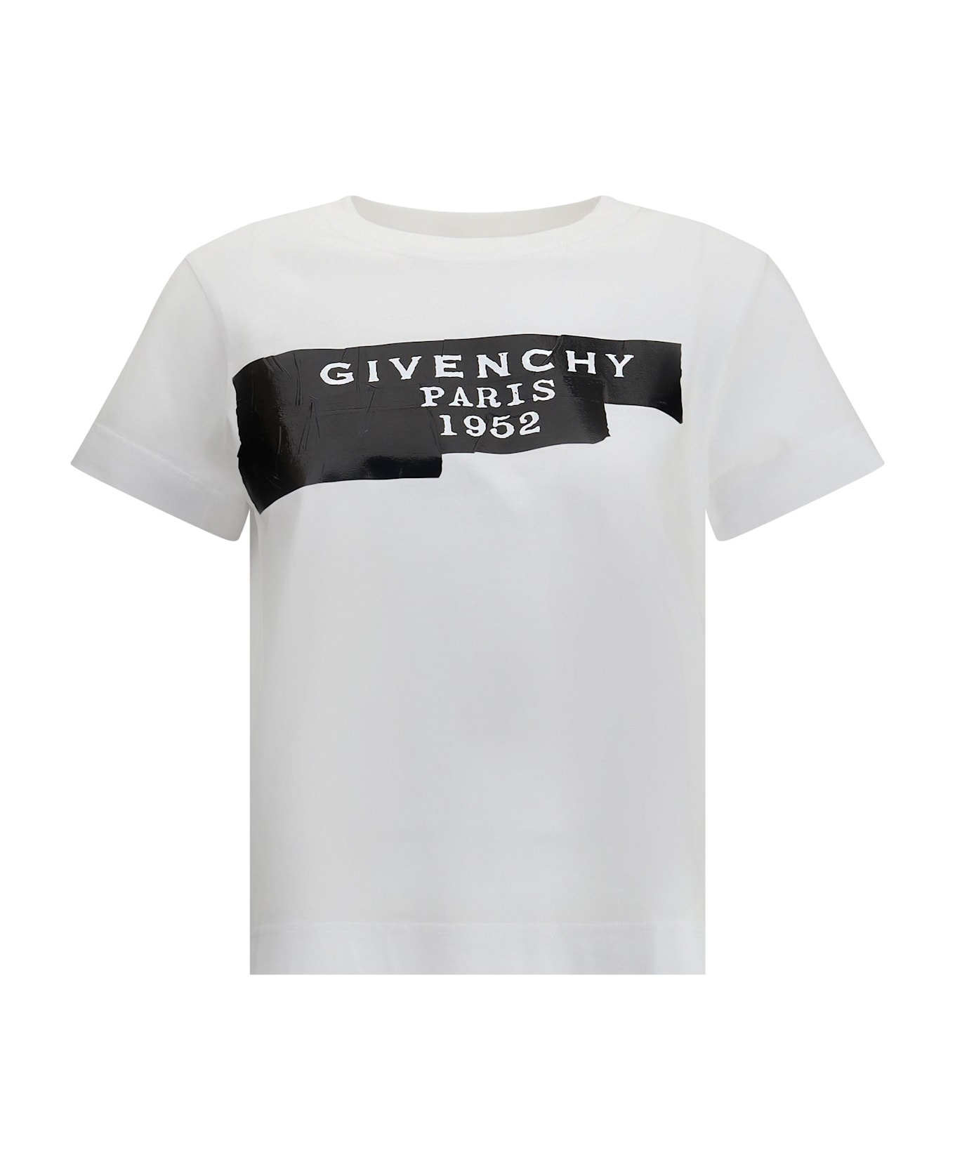 Givenchy Cotton T-shirt With Print Black Givenchy Tape