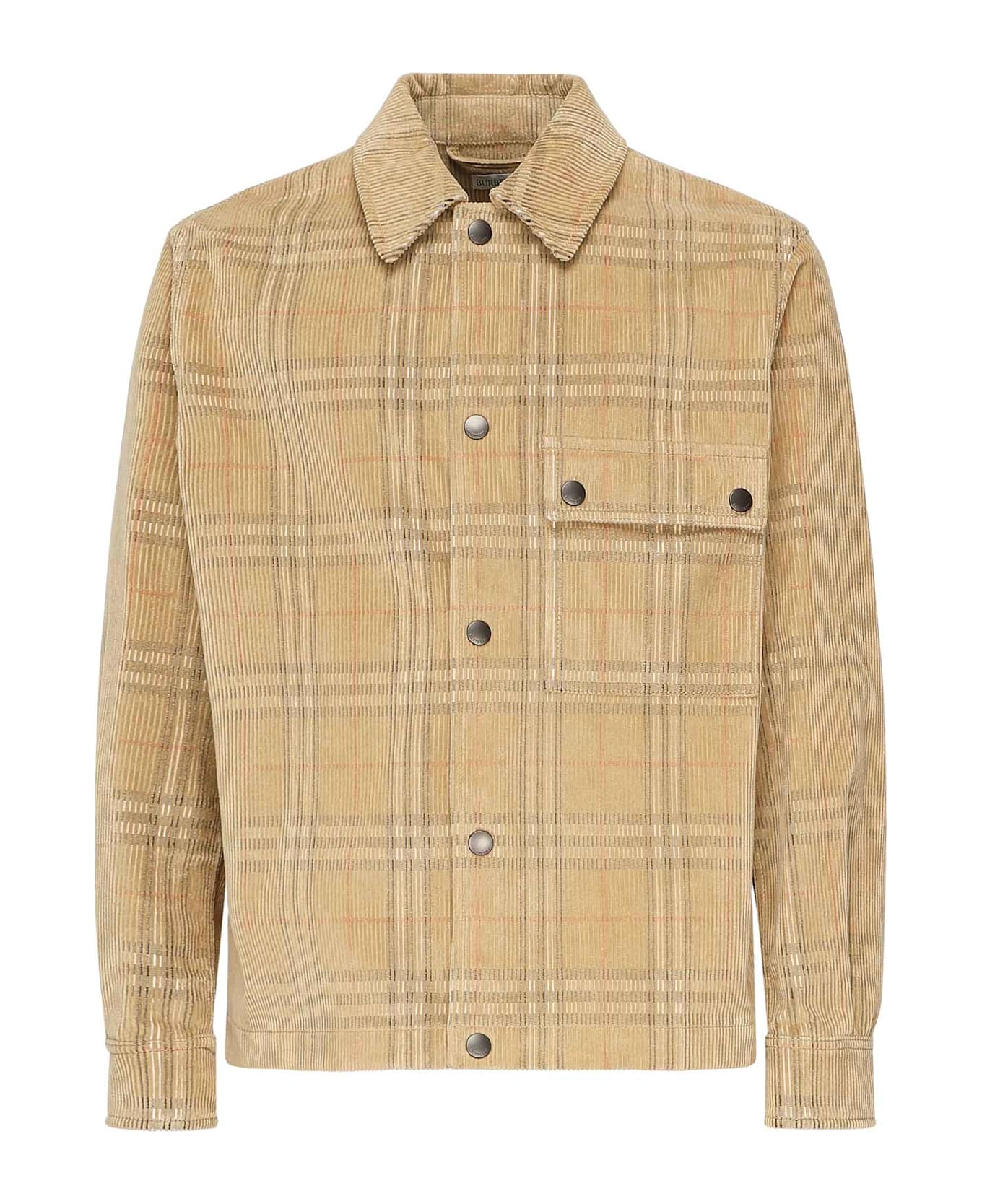 Burberry Check Corduroy Shirt - SAND