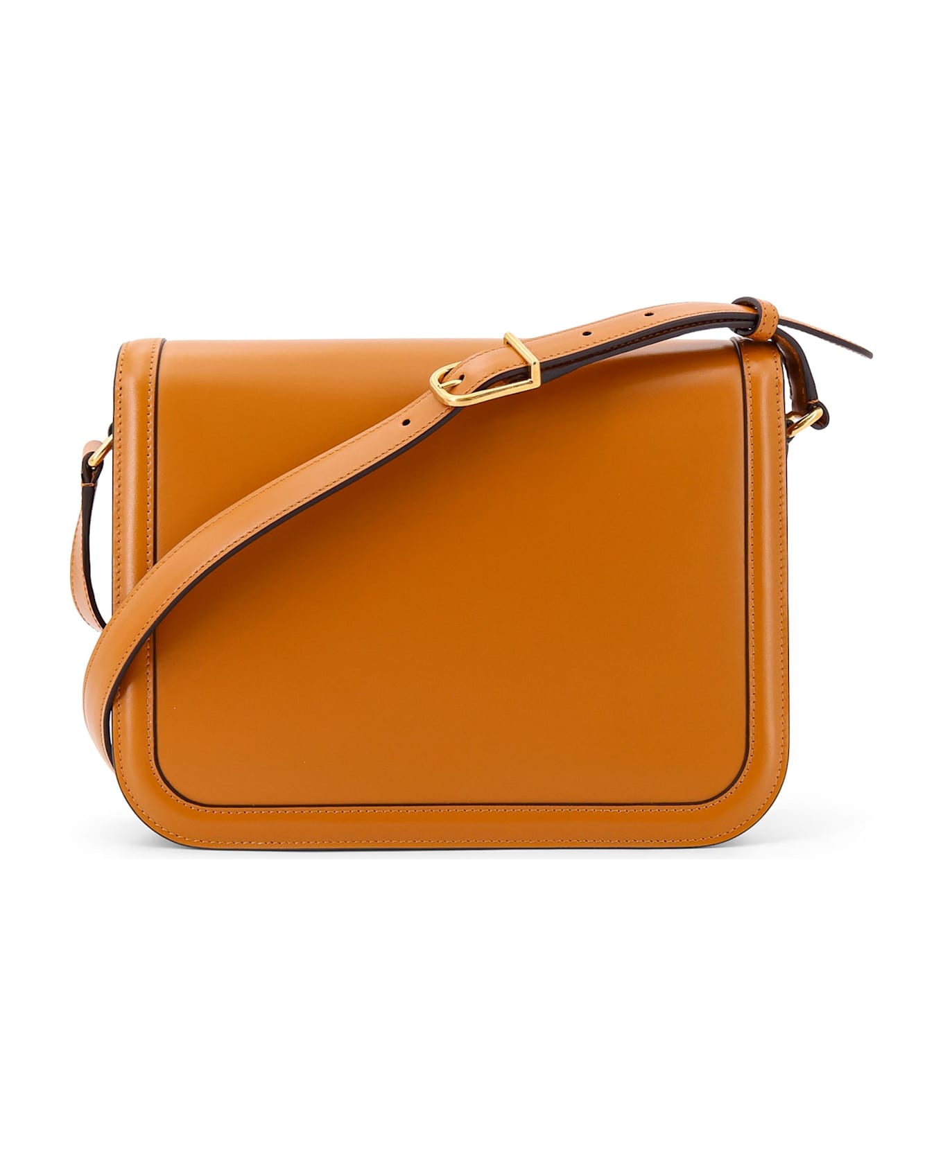 Valentino Garavani Orange Leather 9to5 Shoulder Bag - Gold