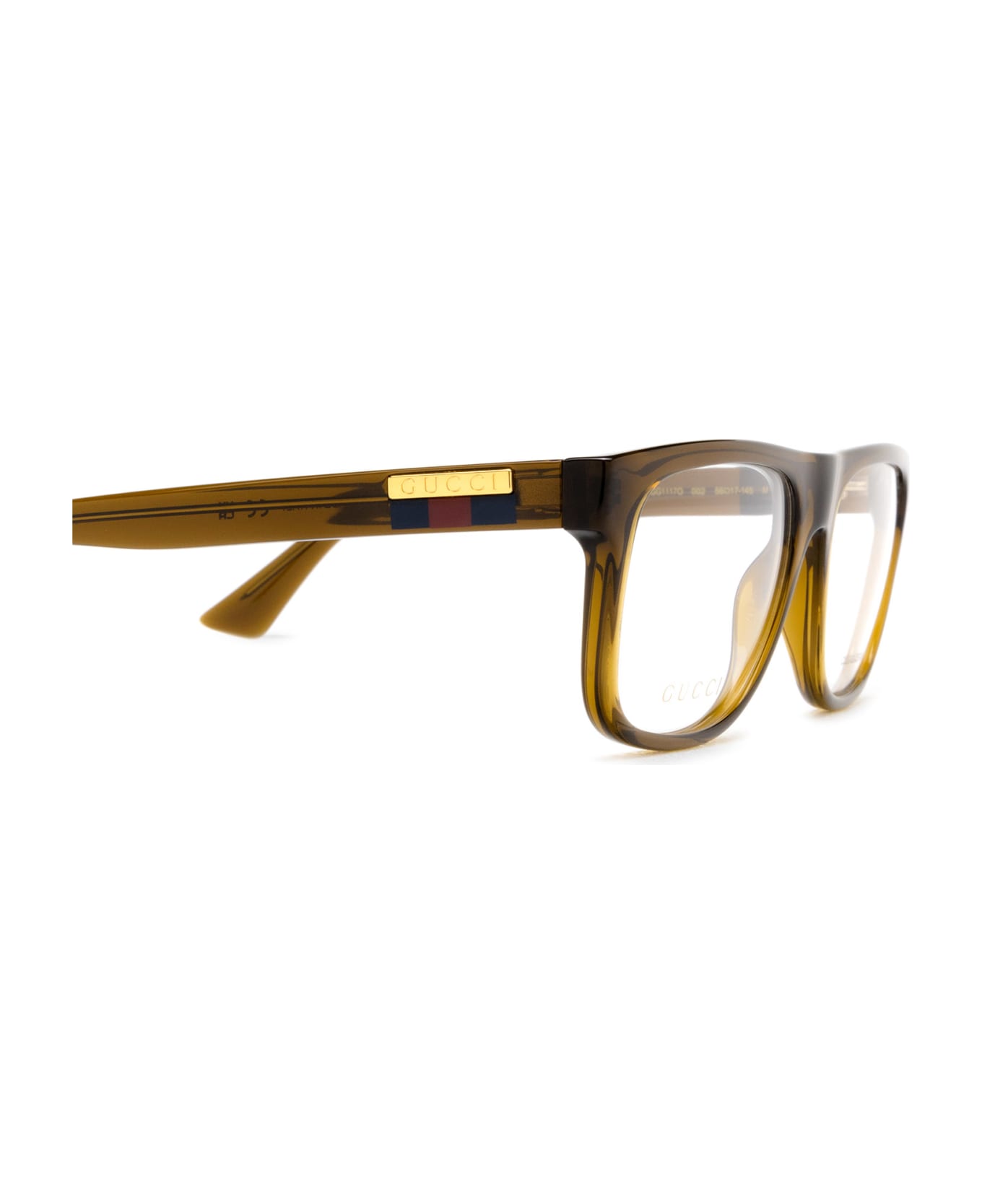 Gucci Green Eyewear Gg1117o Transparent Brown Glasses - Transparent Brown