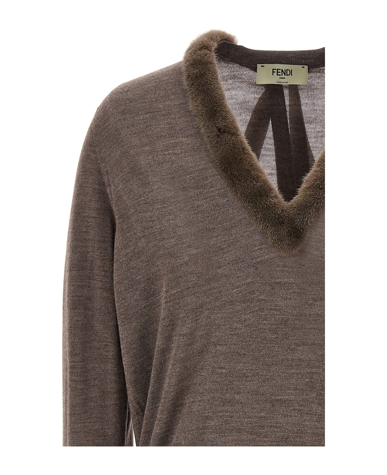 Fendi Mink Sweater - Gray