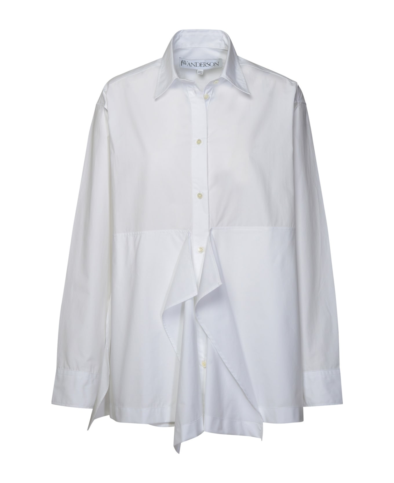 J.W. Anderson 'peplum' White Cotton Shirt - White