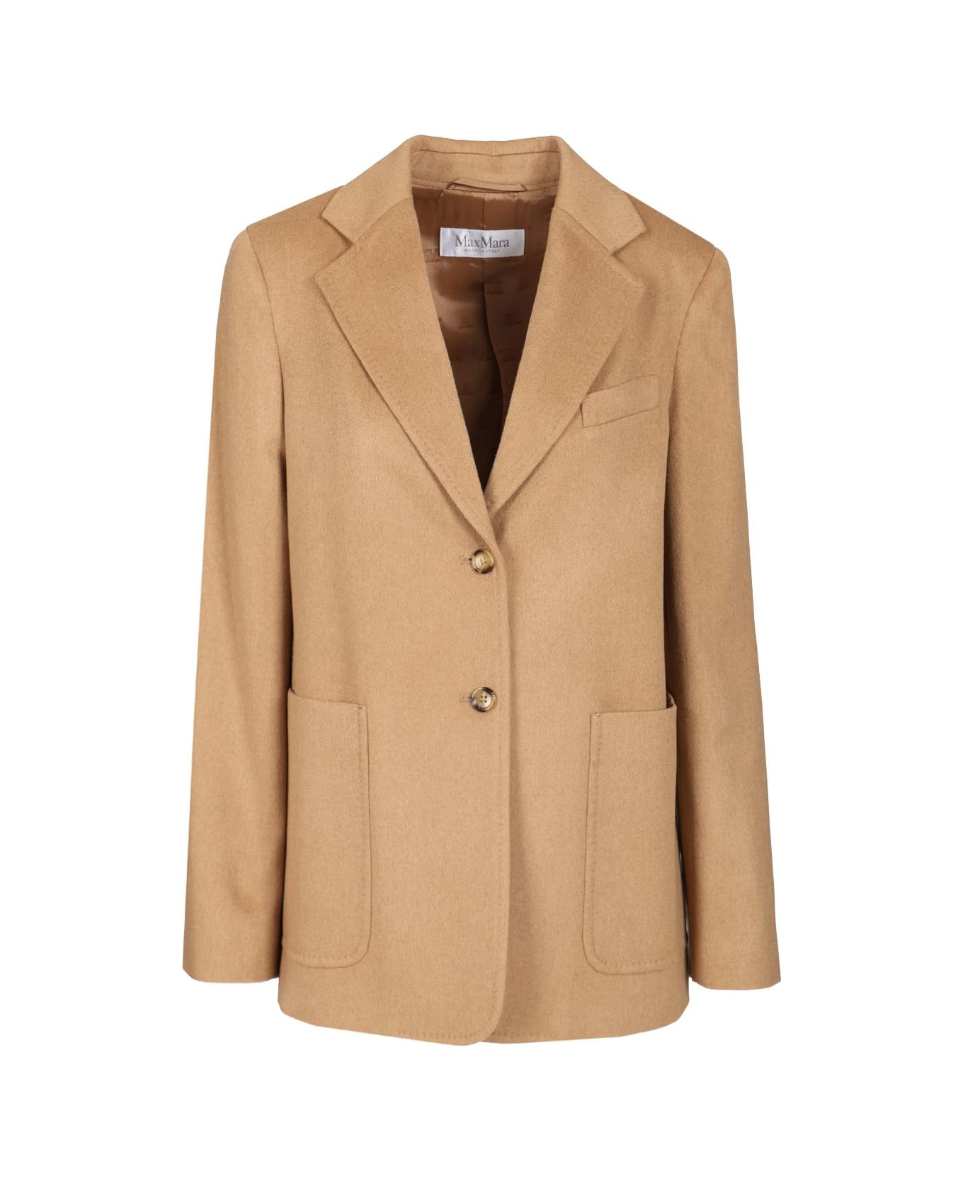 Max Mara Camel Drap Blazer - BEIGE