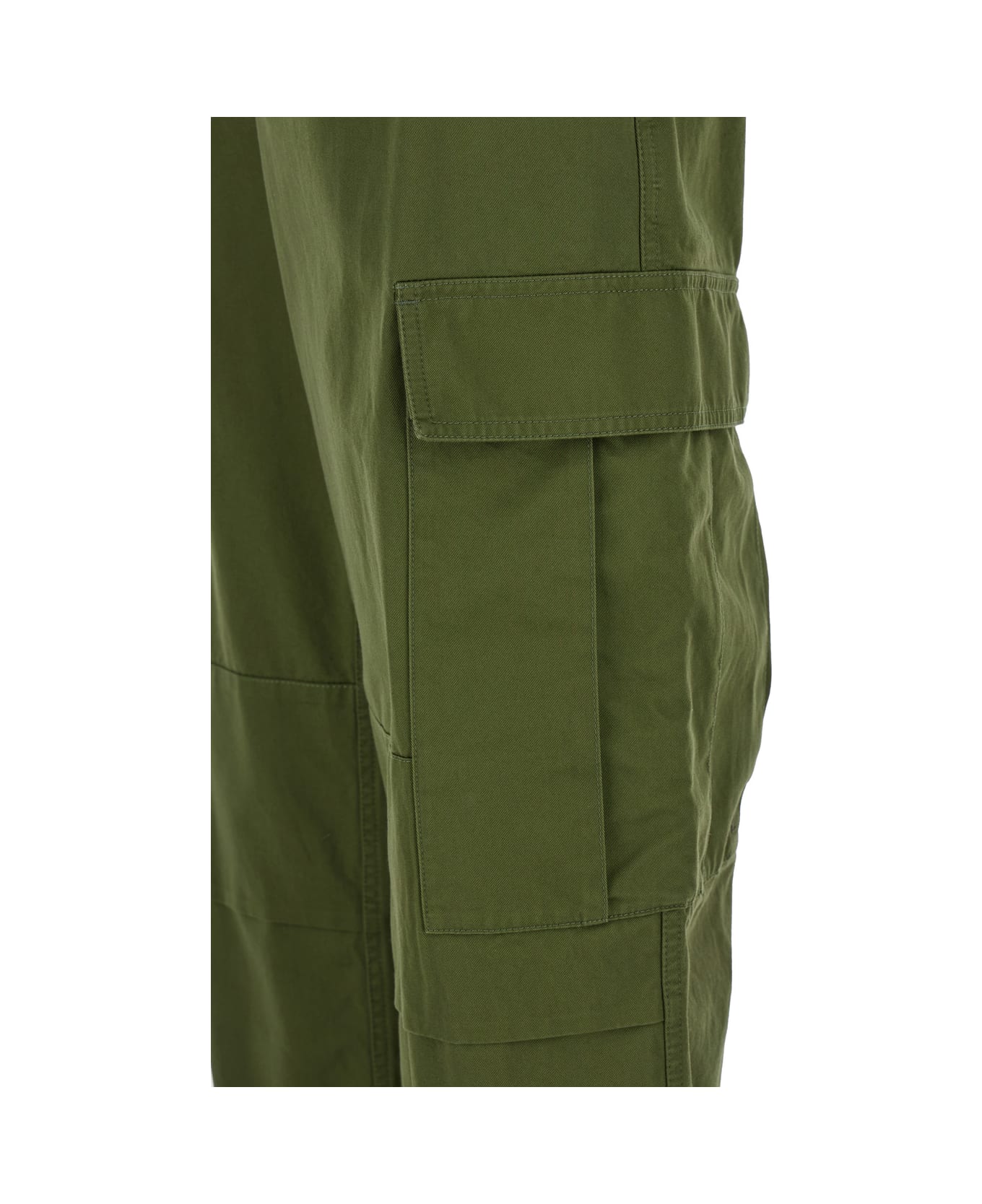 Saint Laurent Pantalon Twill Chino De Coton - GREEN