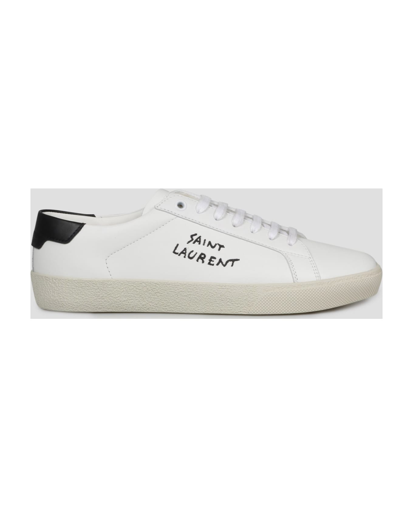 Saint Laurent Court Classic Sl/06 Embroidered leather - White