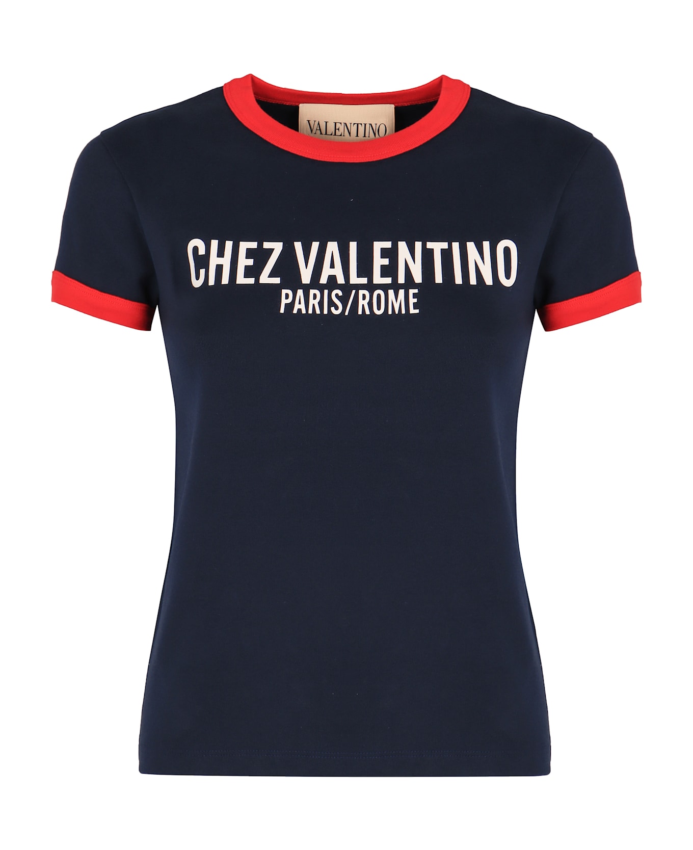 Valentino Garavani Logo Cotton T-shirt - blue