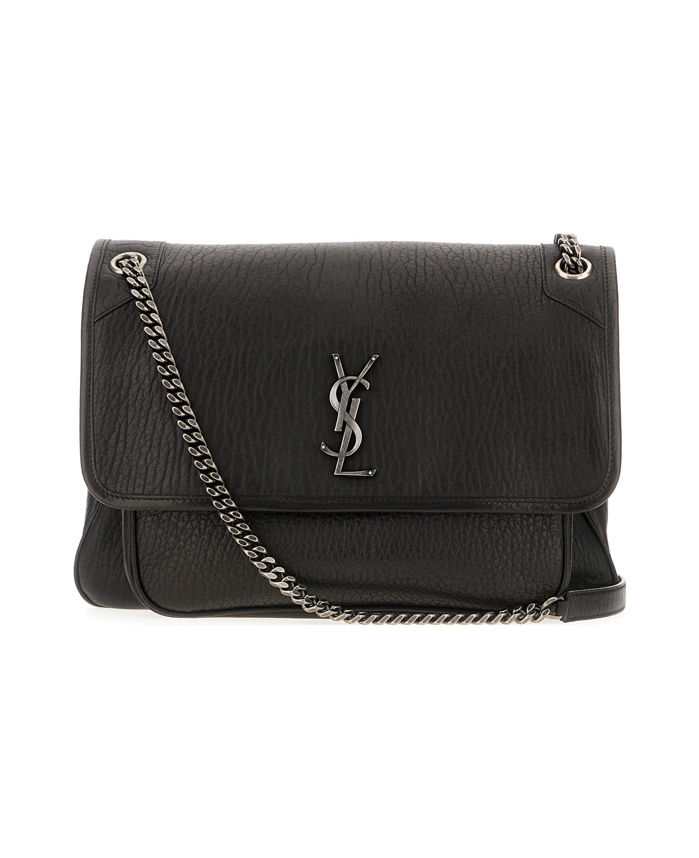 Saint Laurent Black Nappa Leather Large Niki Shoulder Bag - Black