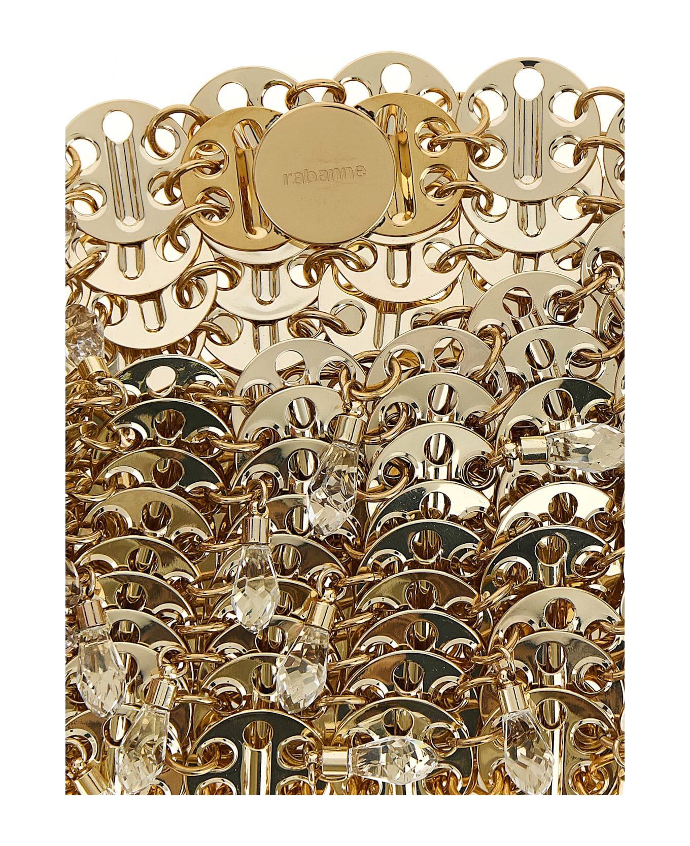 Paco Rabanne '1969 Nano Crystal' Shoulder Bag - Gold