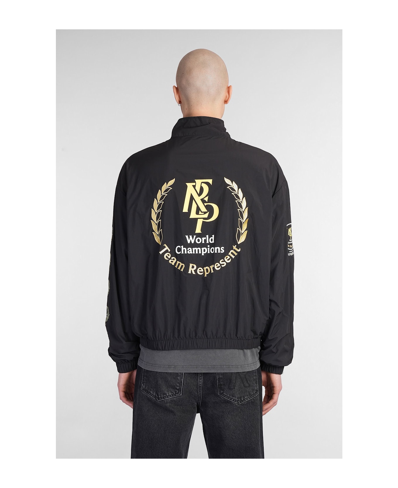 REPRESENT Casual Jacket In Black Nylon - black
