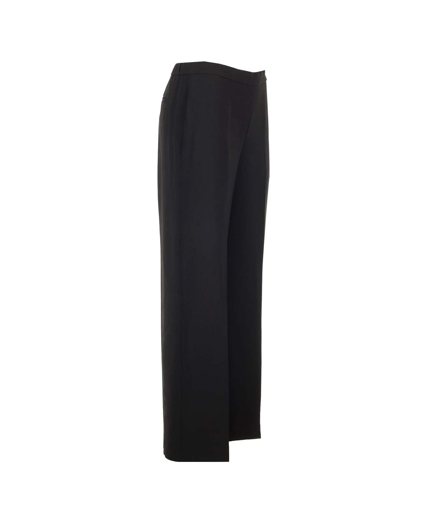 Theory Fluid Crepe Trousers - Black