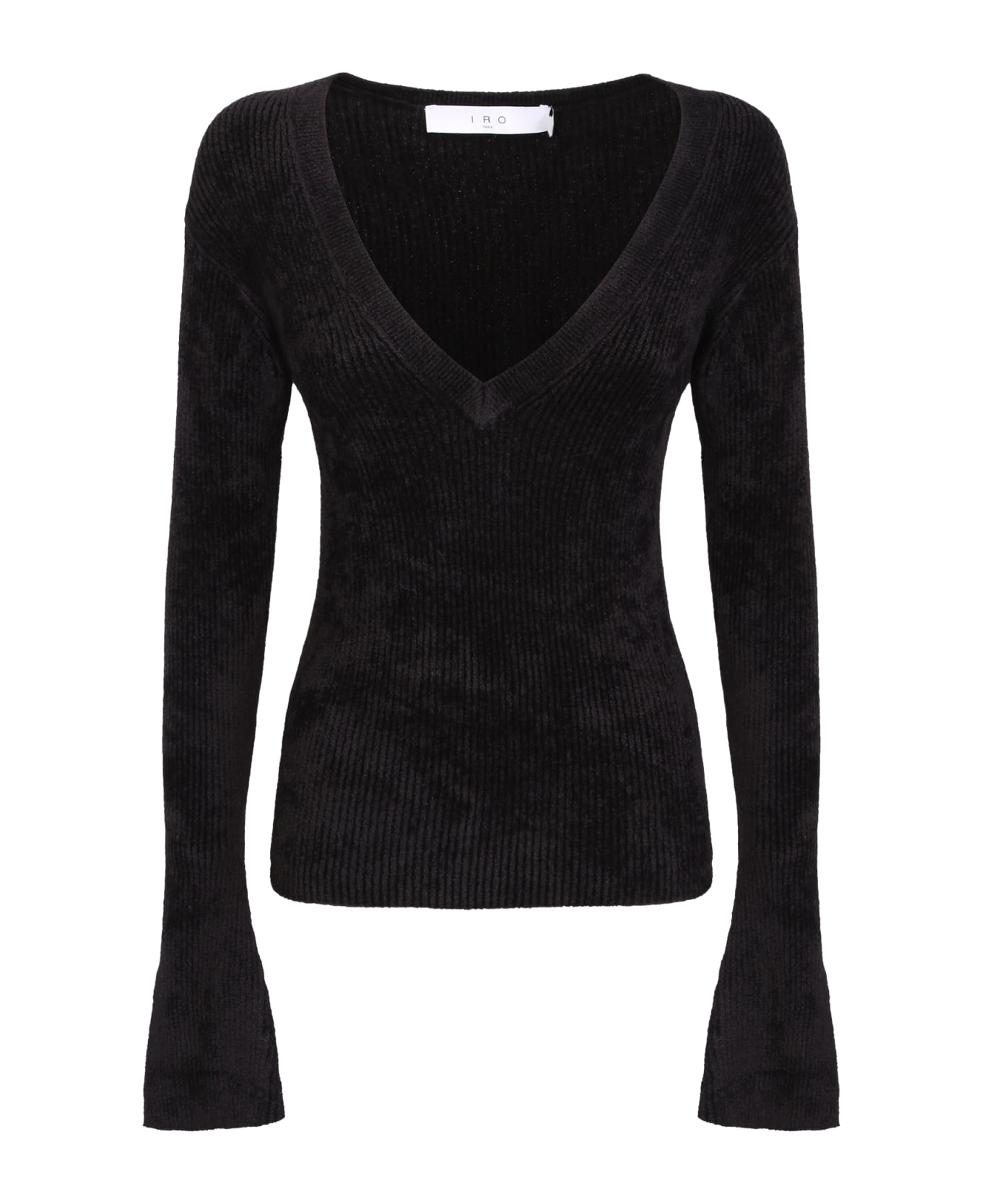 IRO Mattia V-neck Sweater Black - Black