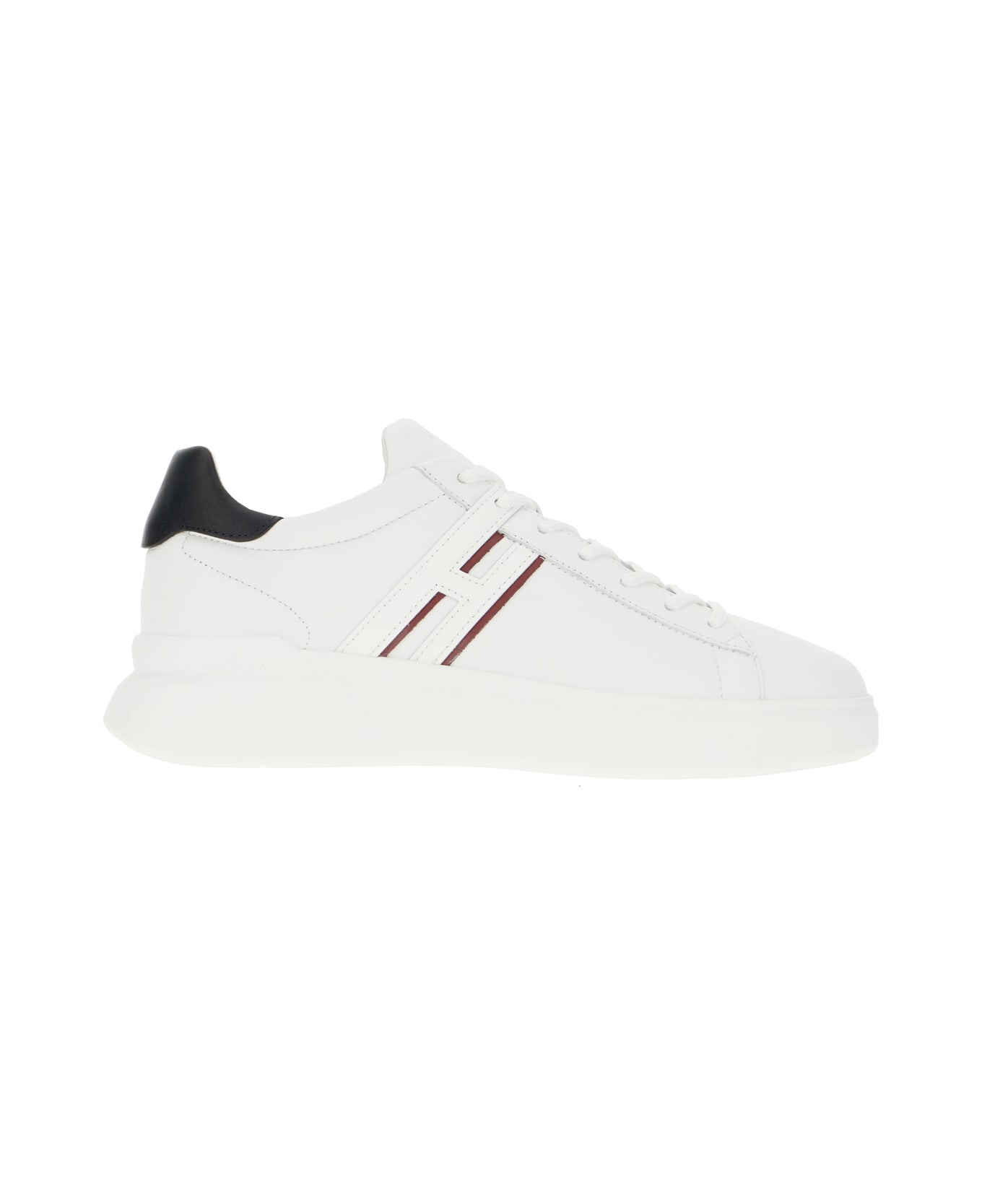 Hogan White Leather H580 Sneakers - WHITE