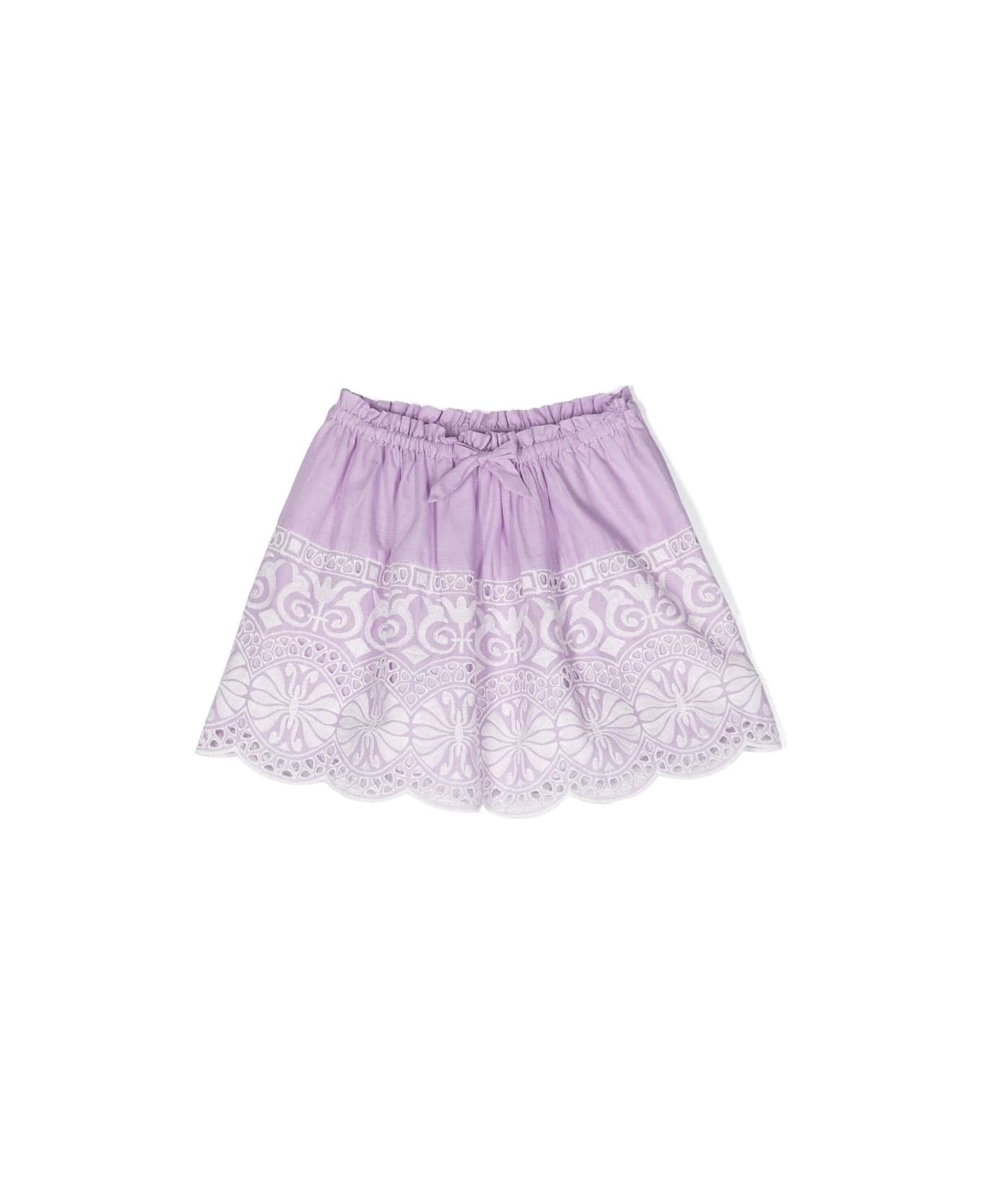Zimmermann Skirt With Embroidery - Lilla ボトムス