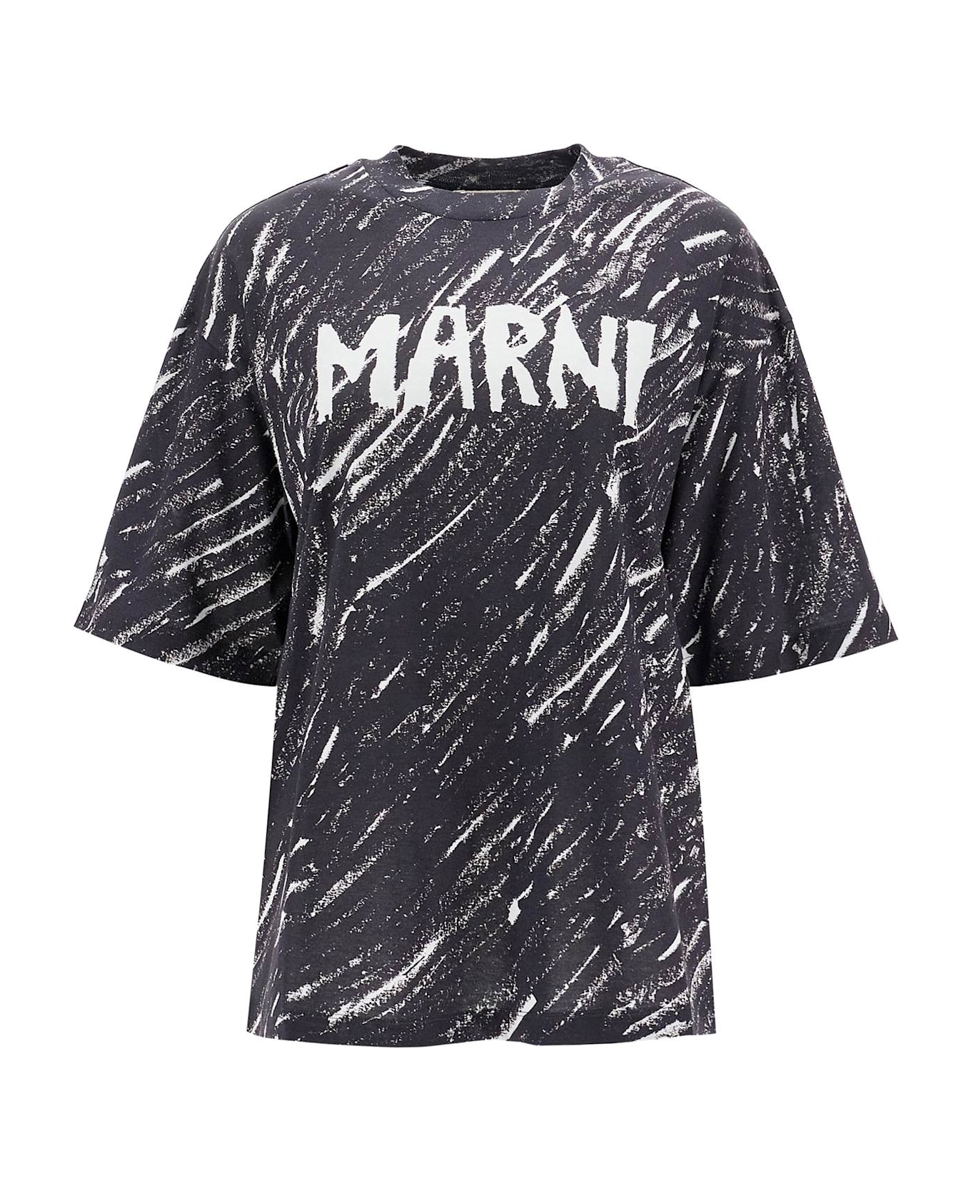 Marni 'crayon' Print T-shirt - BLACK (Black)