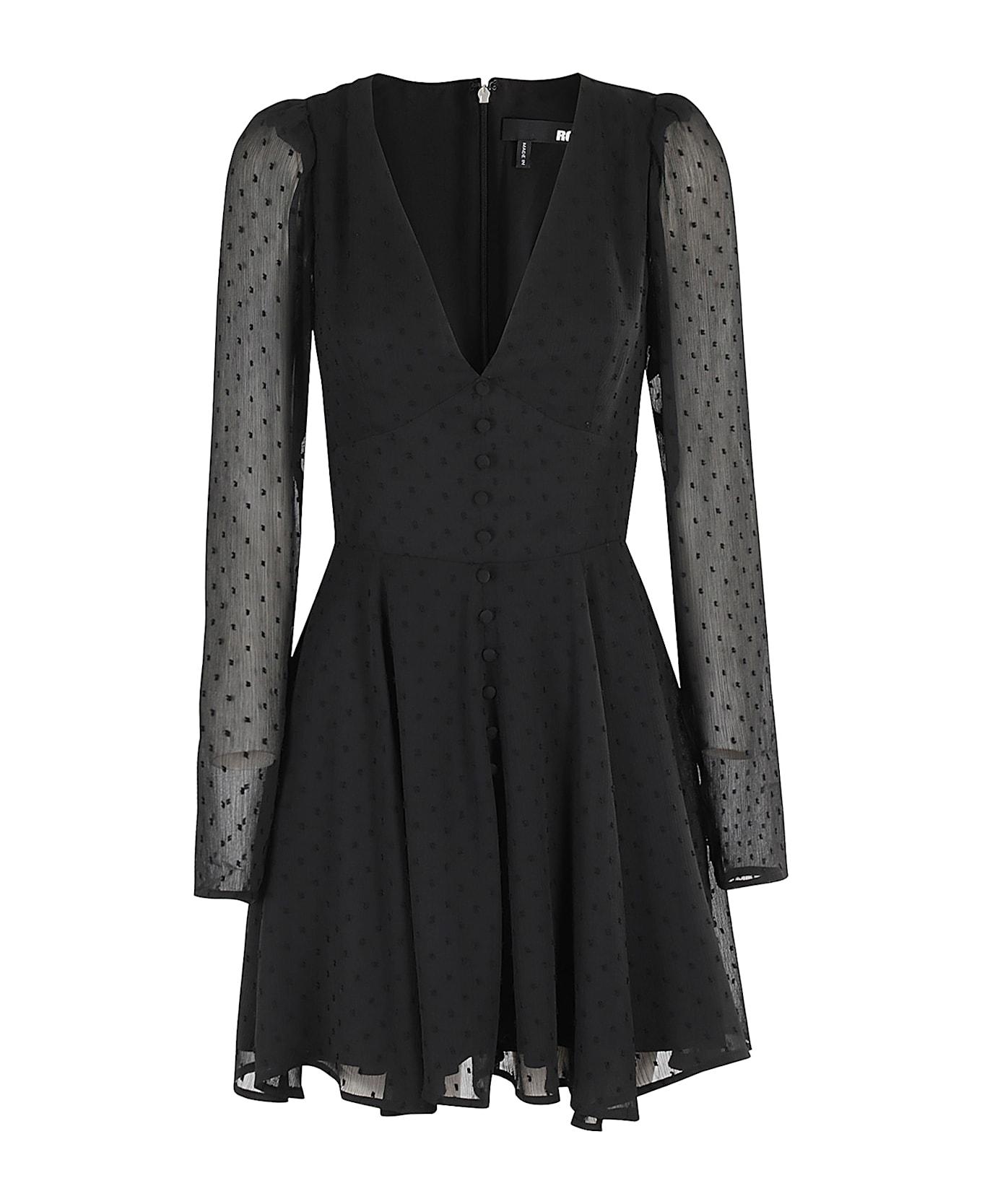 Rotate by Birger Christensen Long Sleeve Mini Dress - Black