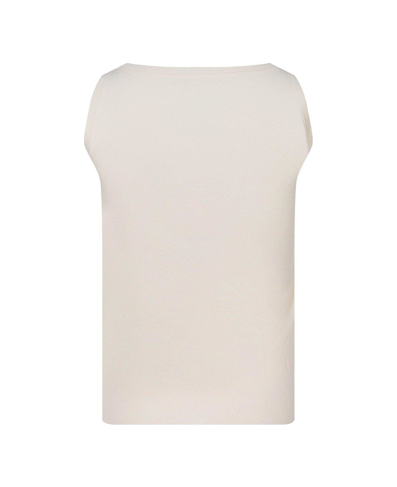 Max Mara Pentola Sleeveless Knitted Top - IVORY