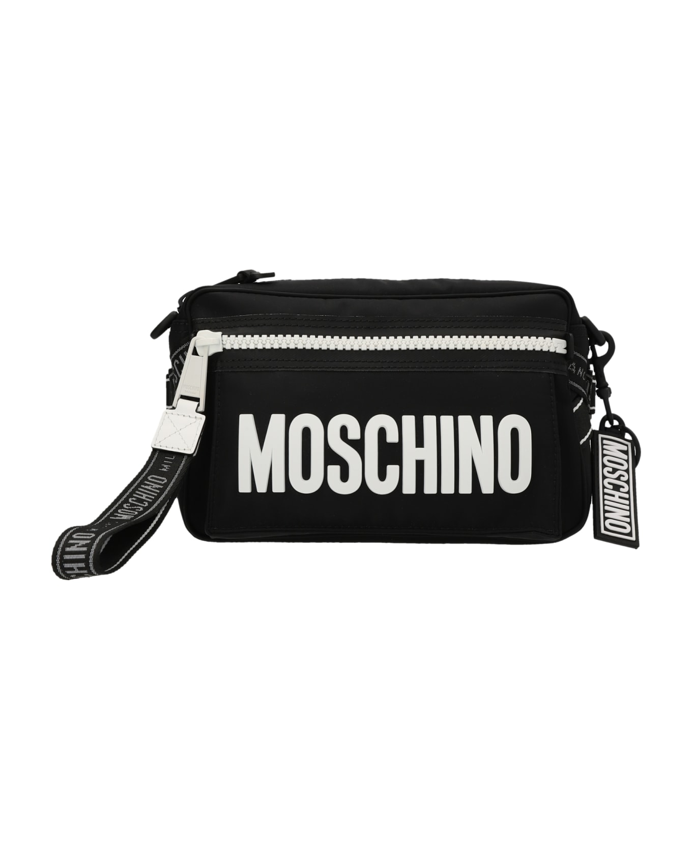 Moschino Logo Belt Bag - White/Black