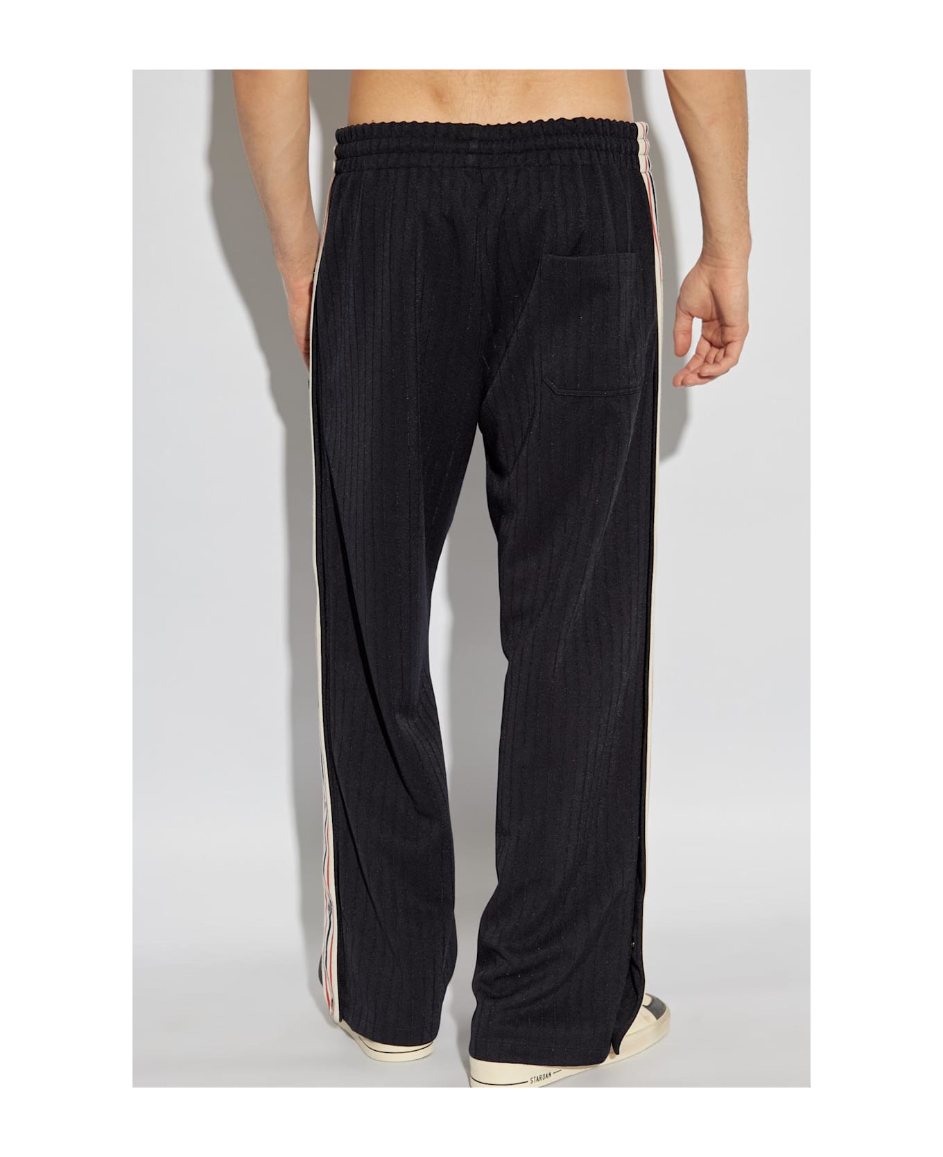 Golden Goose Pants With Side Stripes - Blue