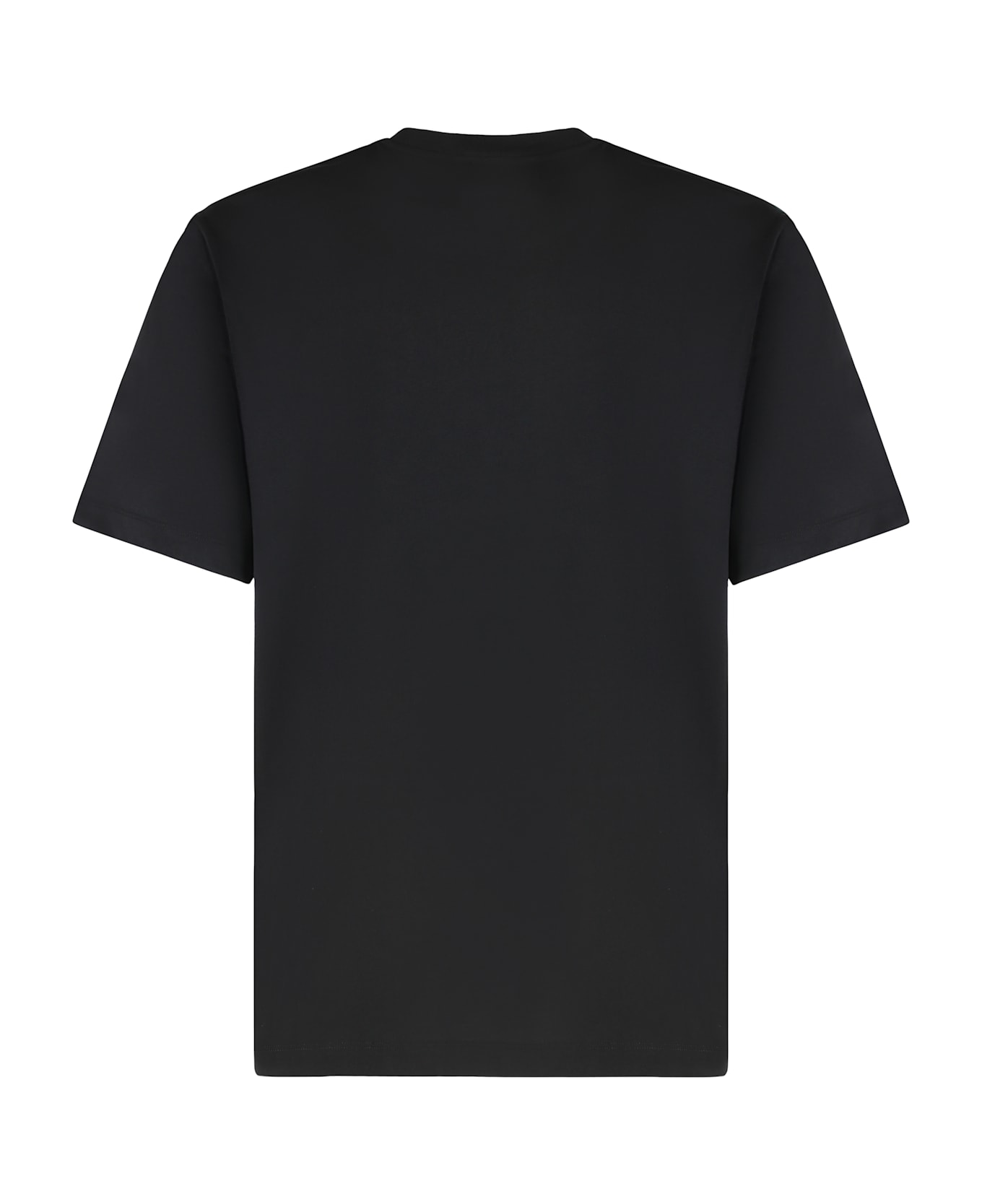 Versace Logo Cotton T-shirt - black