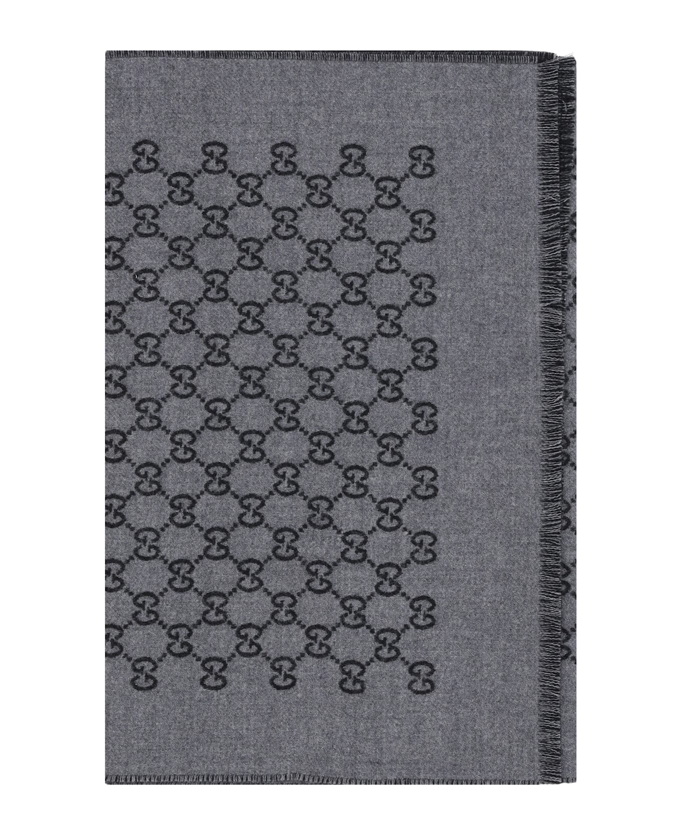 Gucci Gg Scarf - Anthracite Black
