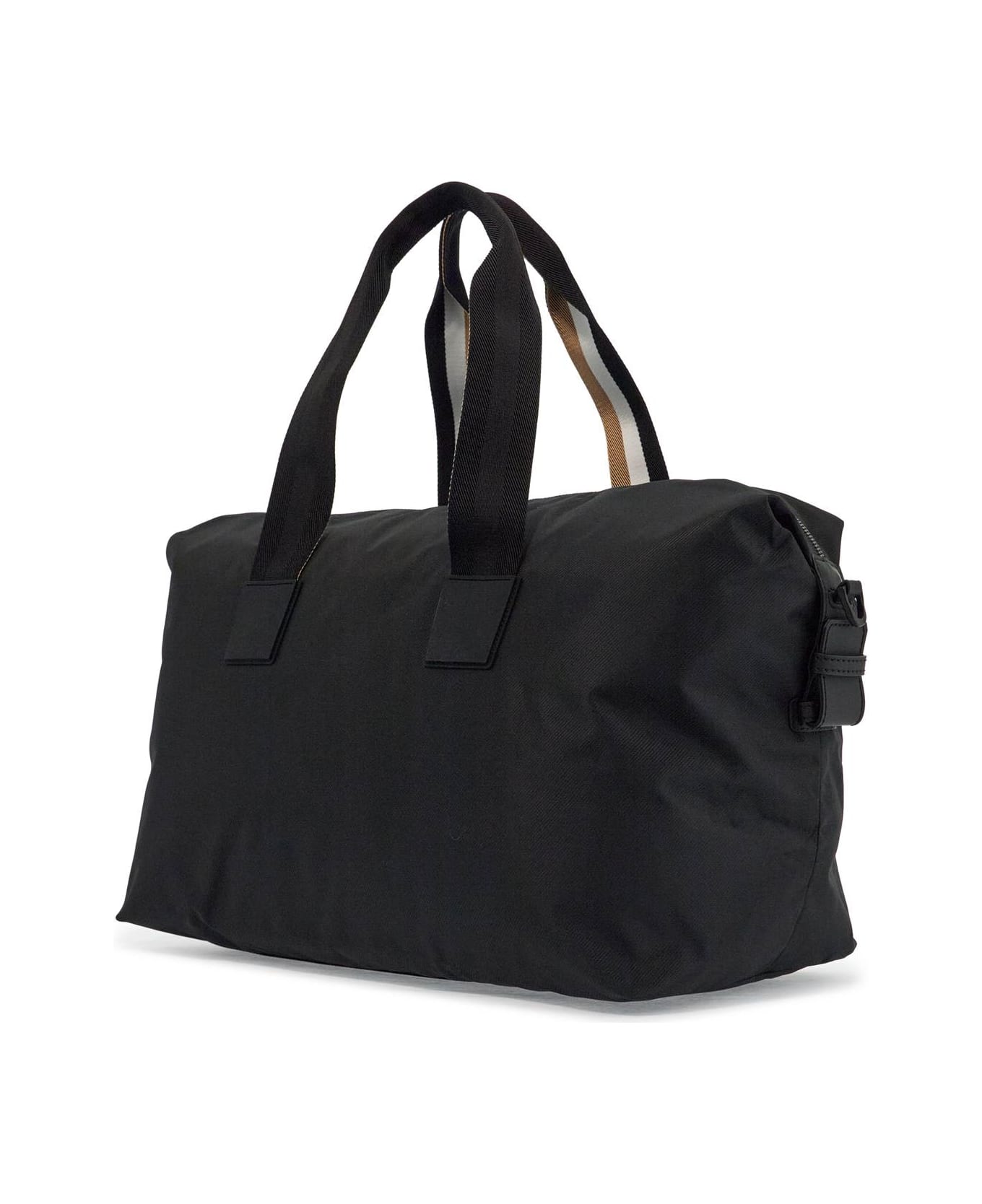 Hugo Boss Catch_3.0 Black Travel Bag With Adjustable Shoulder Strap - Black