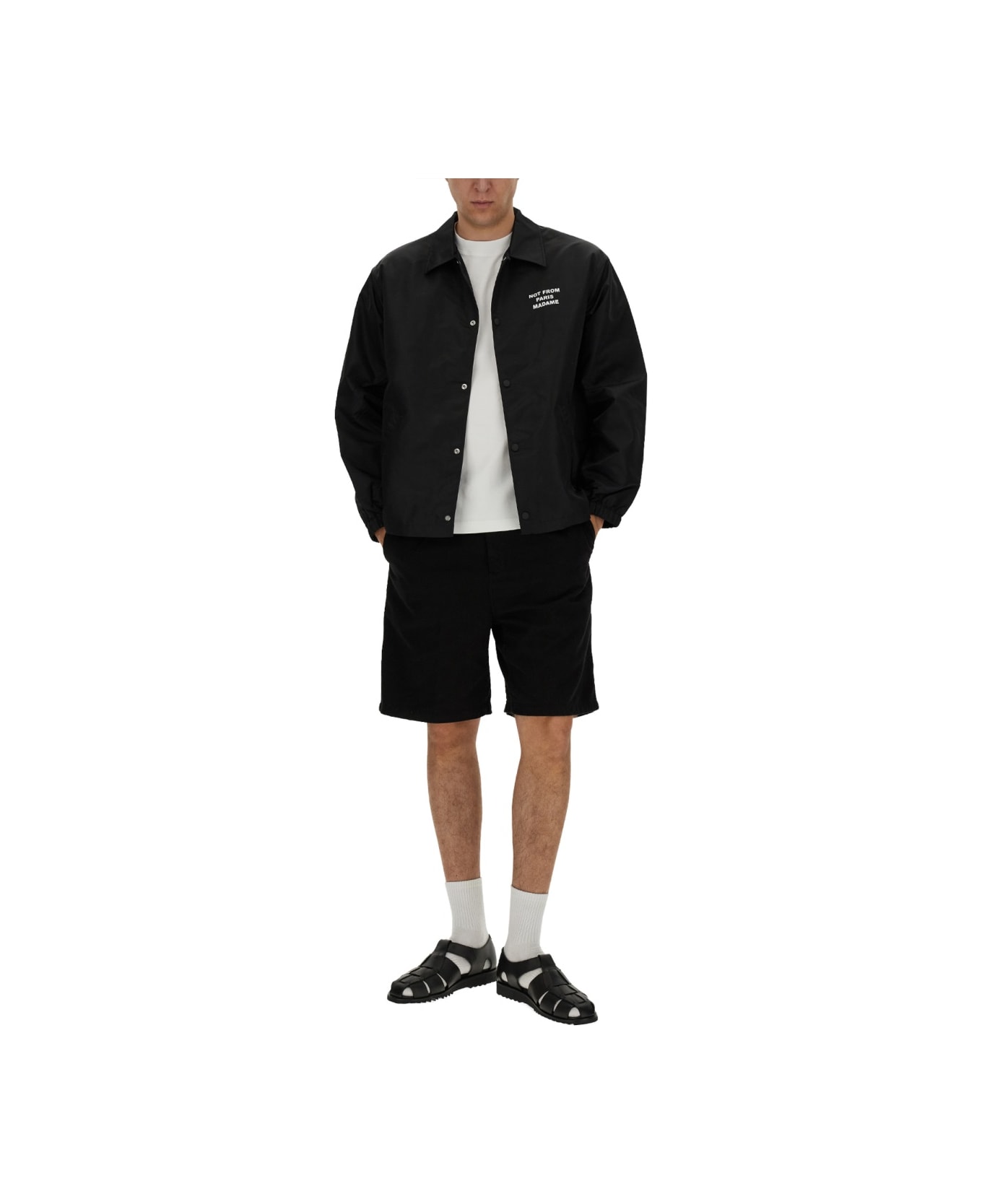 Drôle de Monsieur "slogan" Jacket - BLACK