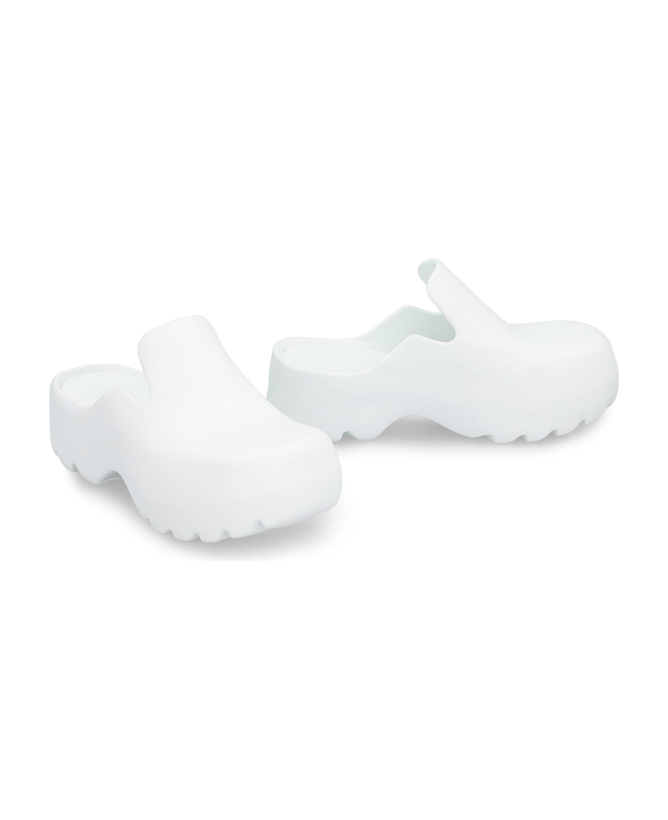 Bottega Veneta Rubber Slides - White