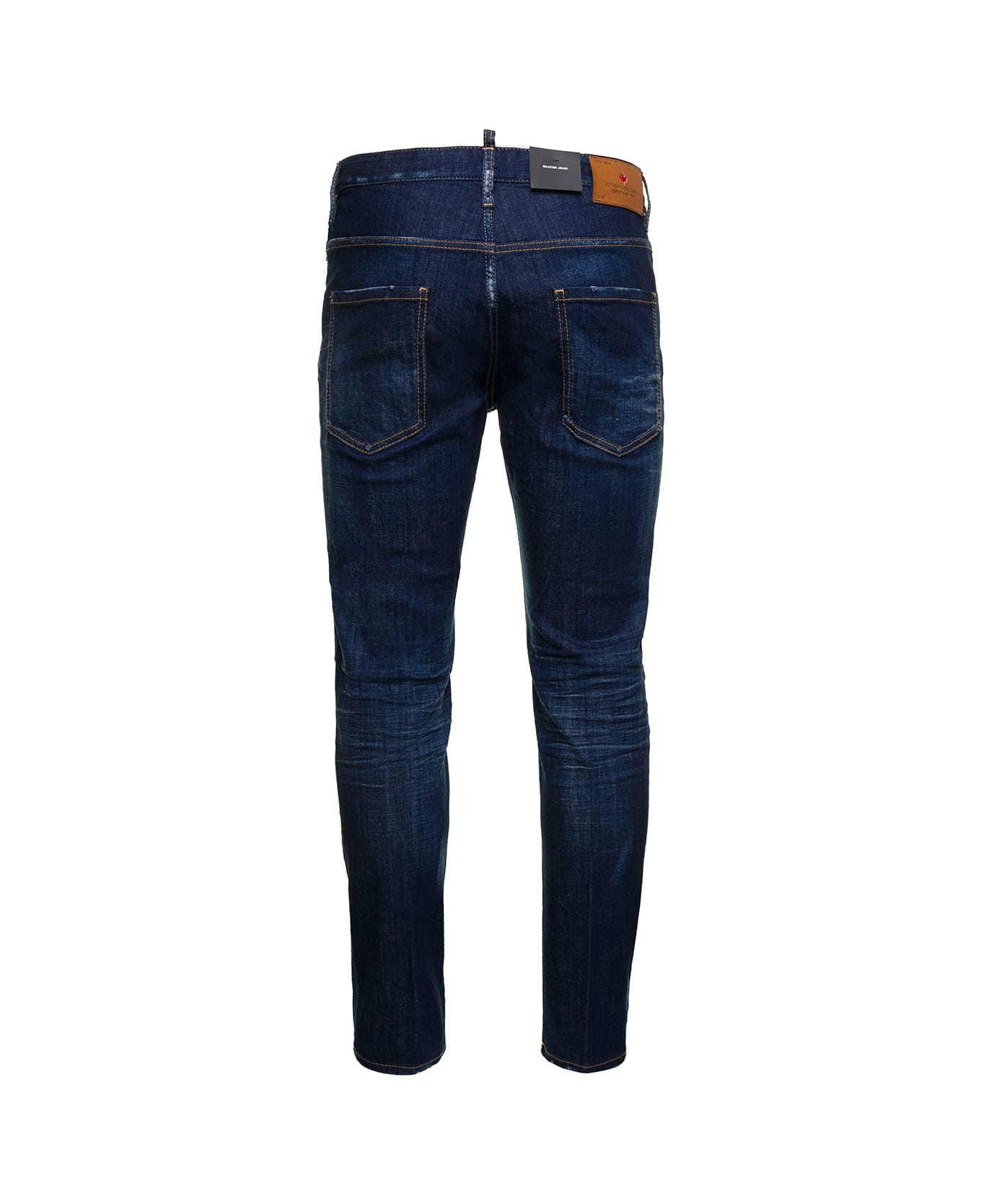 Dsquared2 ロコハッチテハトレックシンス S72LB0651S30733 900 DSQUARED2 Distressed BRAD JEAN Fußball Logo Patch Jeans Hose