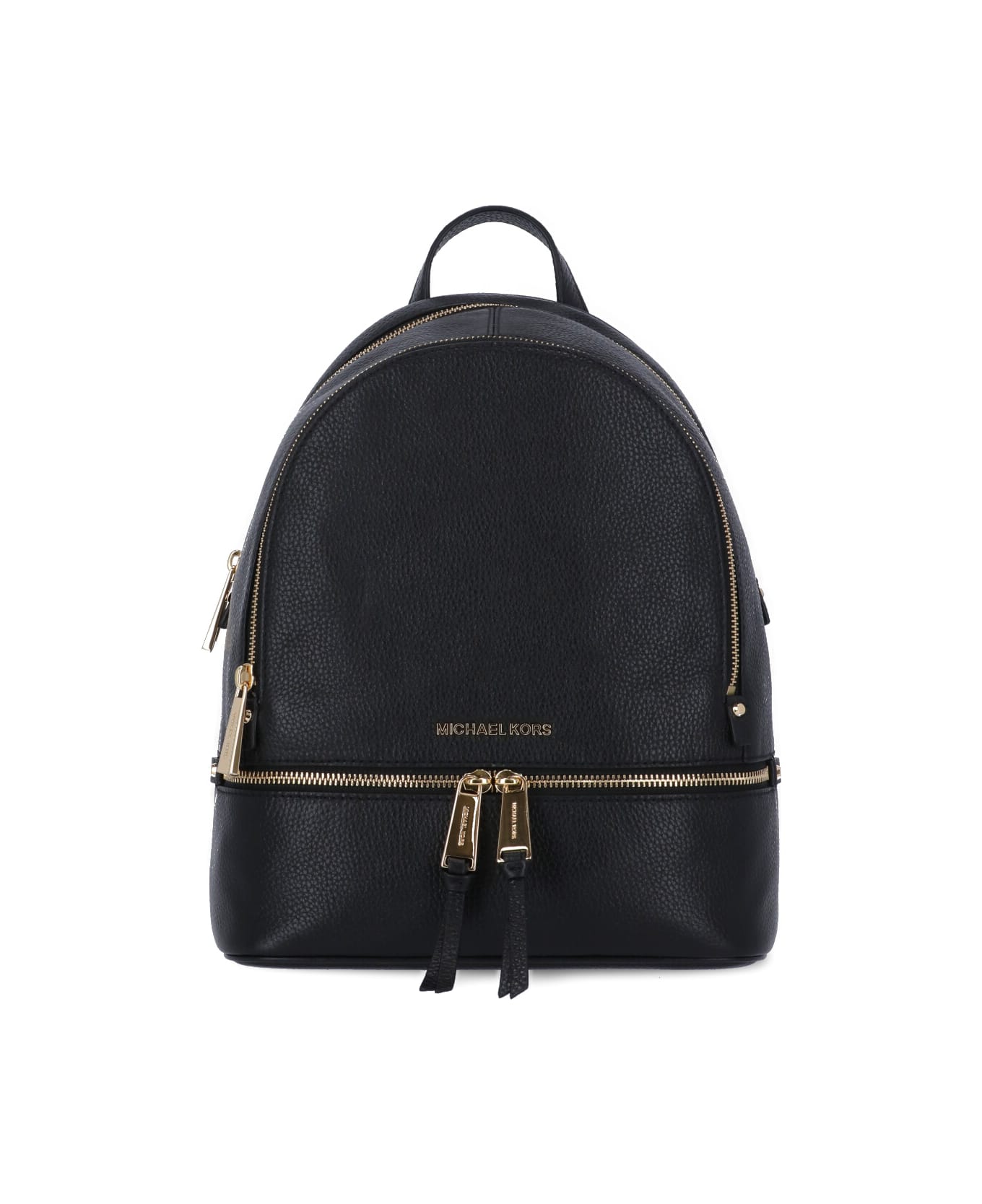 MICHAEL Michael Kors Rhea Backpack In Black Tumbled Leather - Black