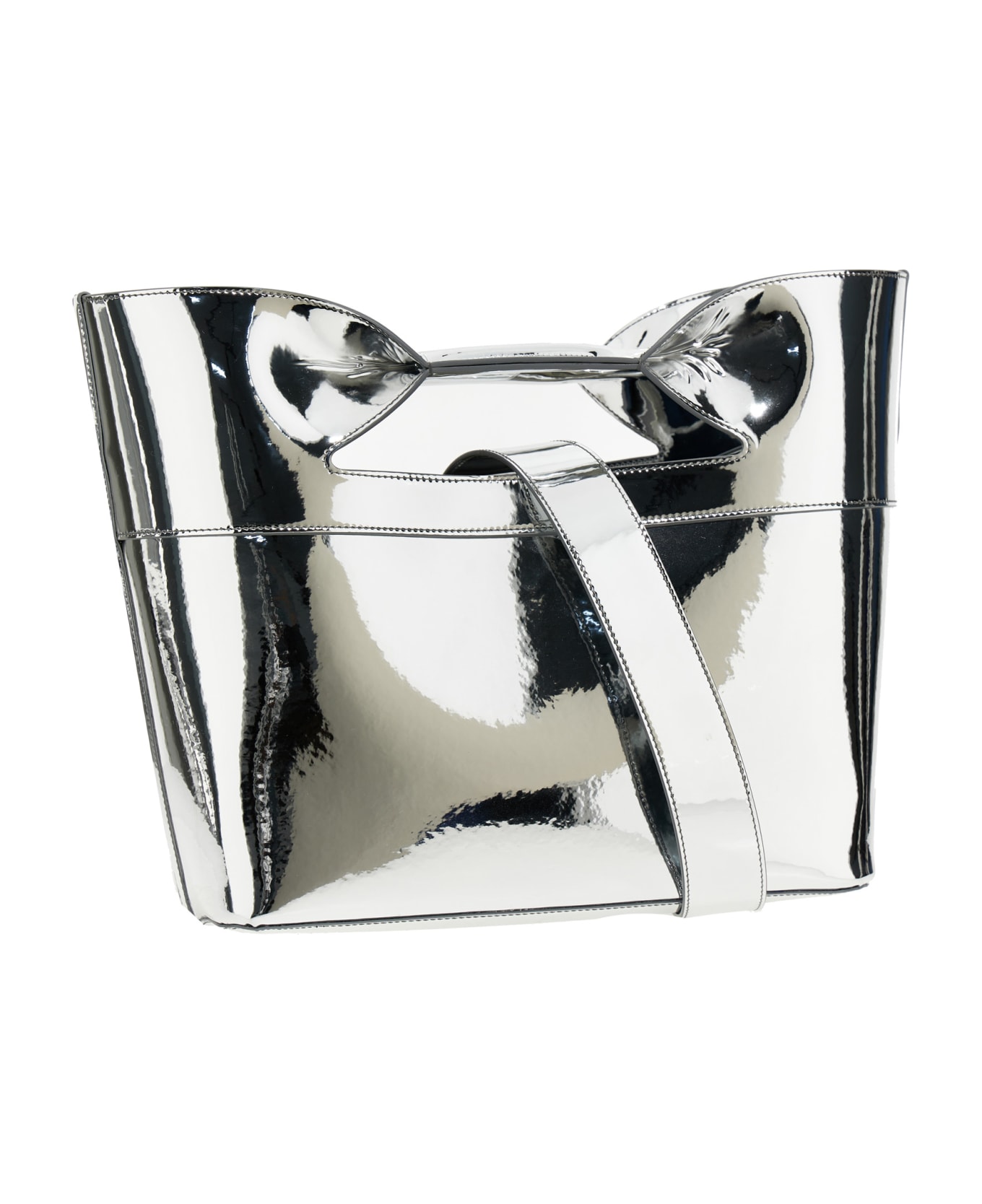 Alexander McQueen 'the Bow' Small Handbag - Silver