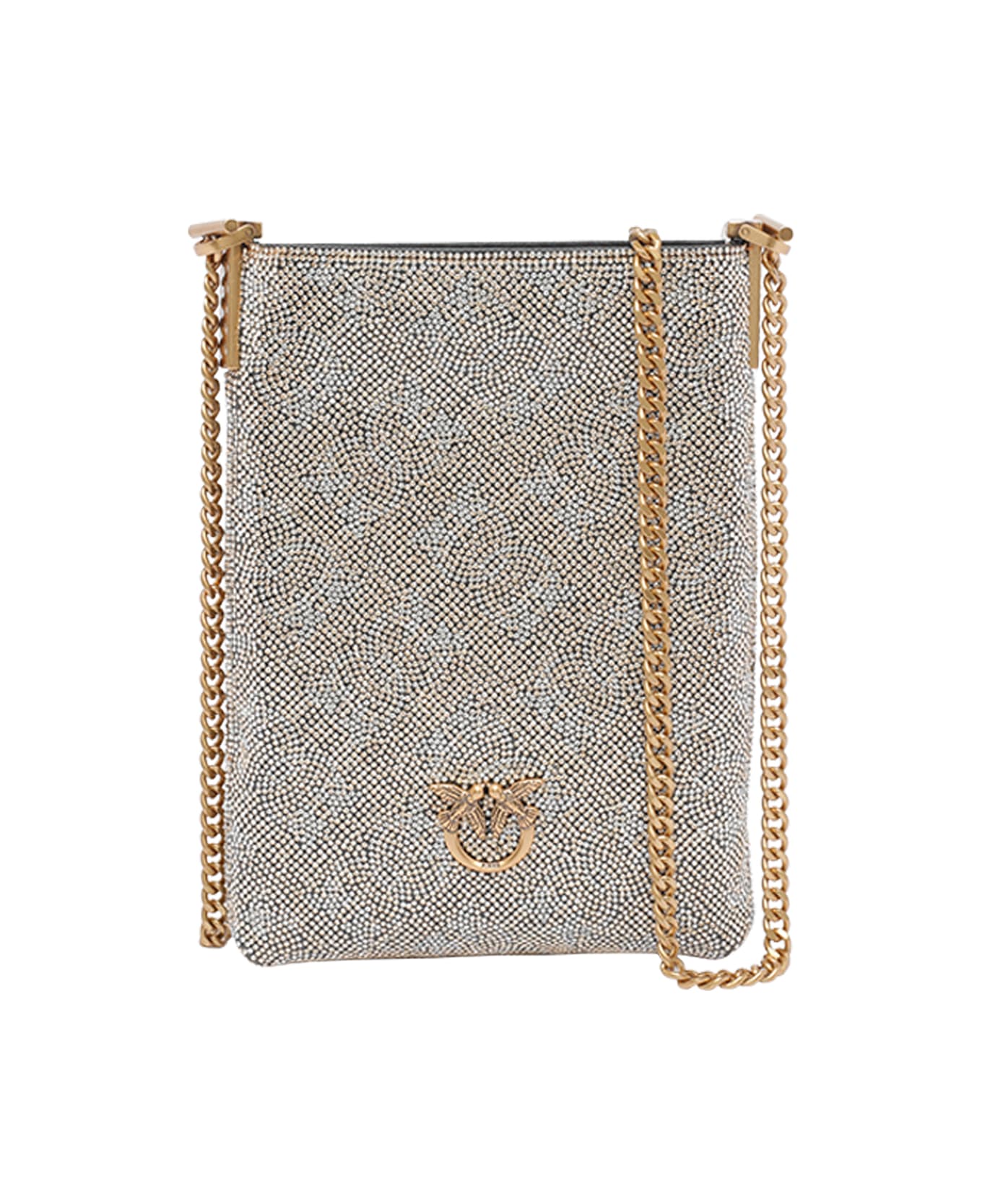 Pinko Strass Monogram Phone Cover - Golden