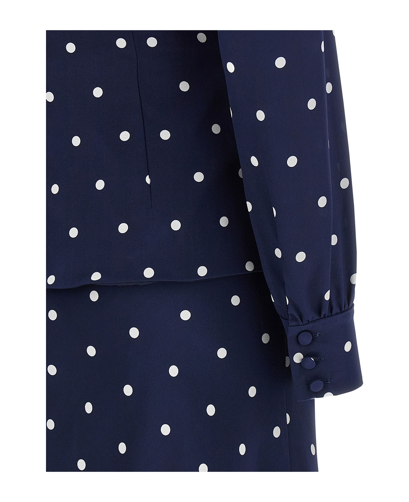 Alessandra Rich Polka Dot Dress - Blue