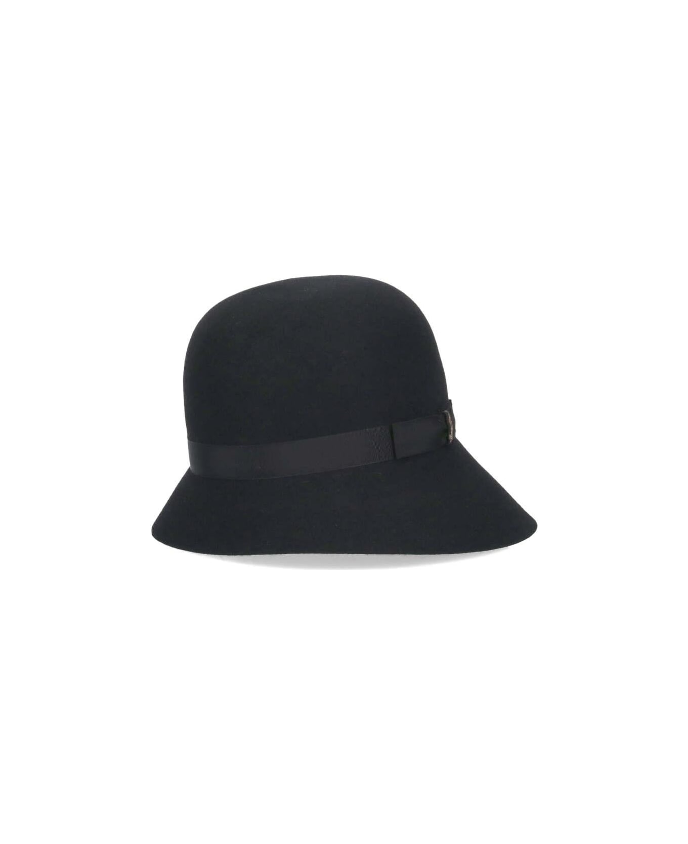 Borsalino 'velour Cloche' Hat - Black