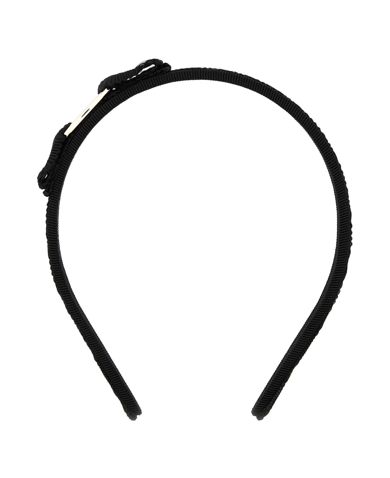 Ferragamo Black Fabric Vara Hairband - NEROOROCH