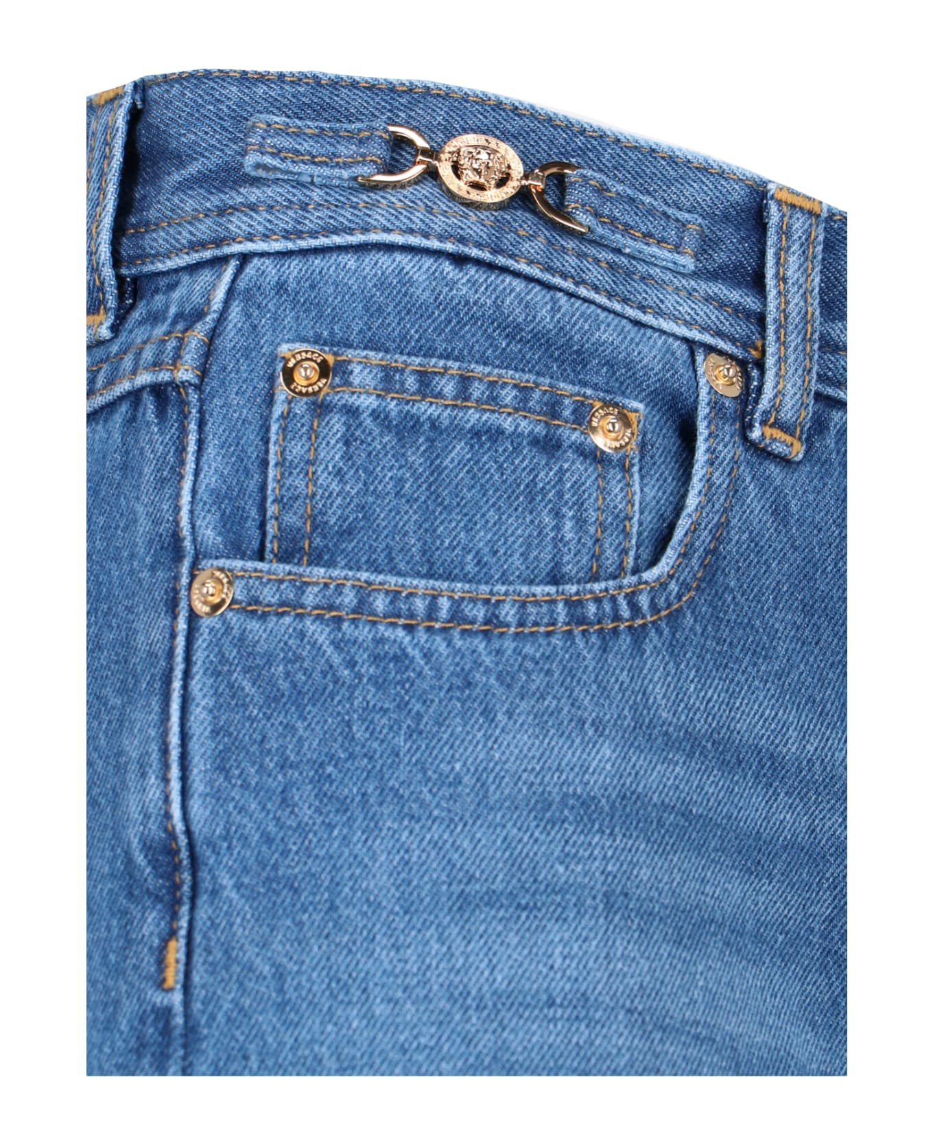 Versace Wide Jeans - Blue デニム