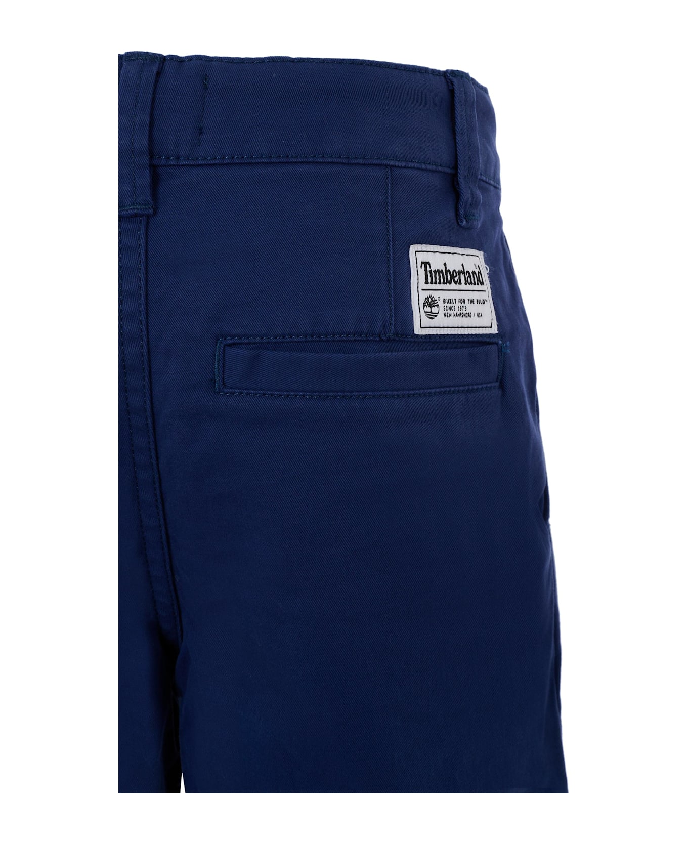 Timberland Blue Shorts For Boy With Logo - Blue