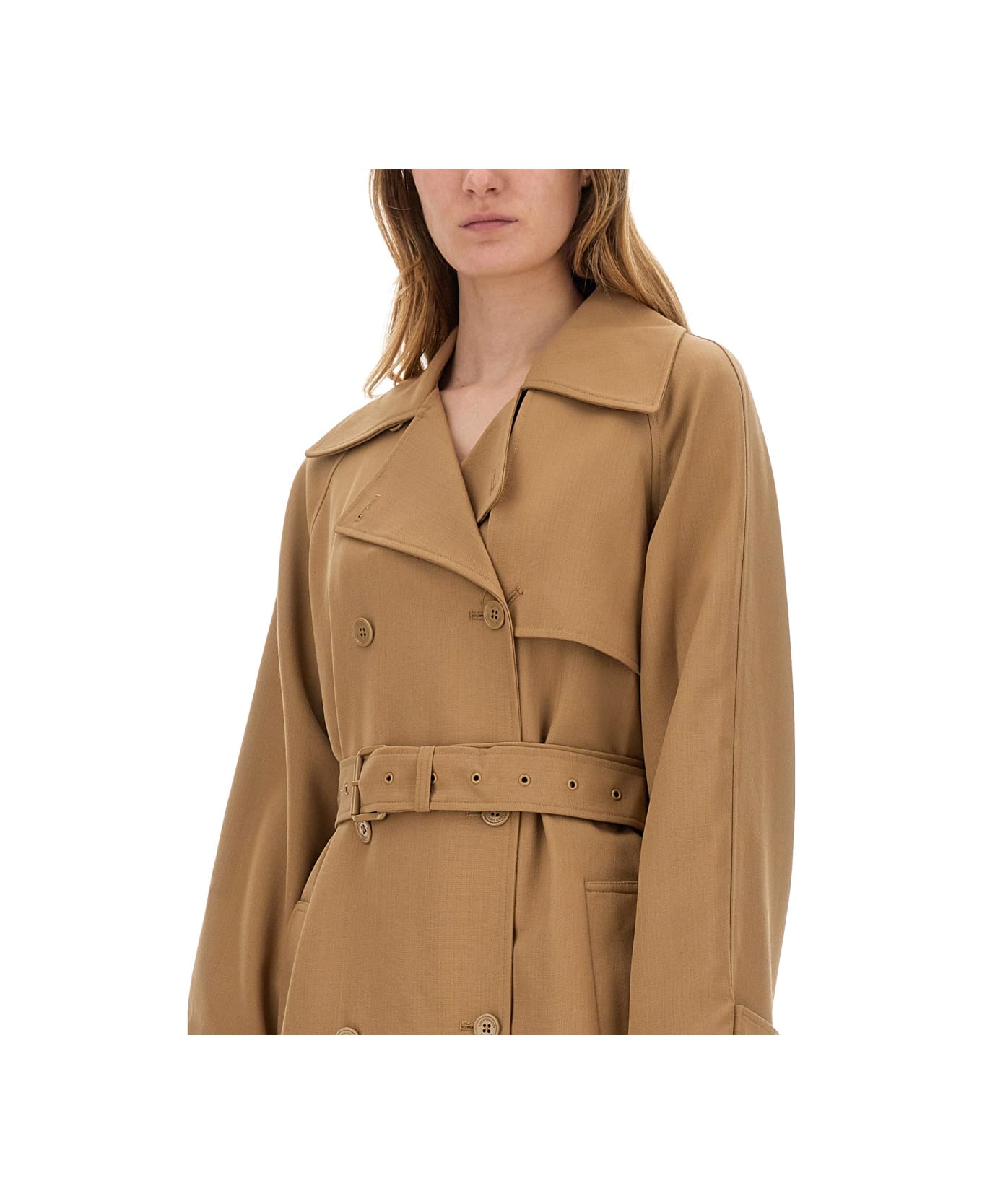 Michael Kors Collection Double-breasted Trench Coat - Cafe