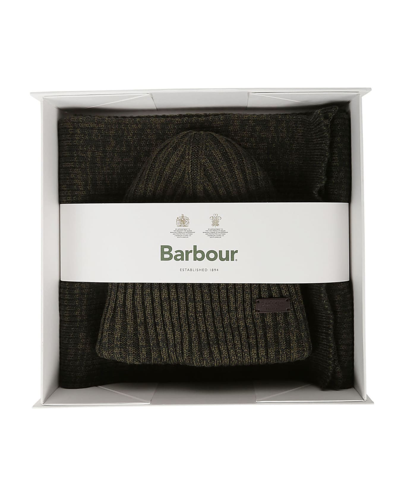 Barbour Crimdon Beanie Scarf - Olive Twist スカーフ