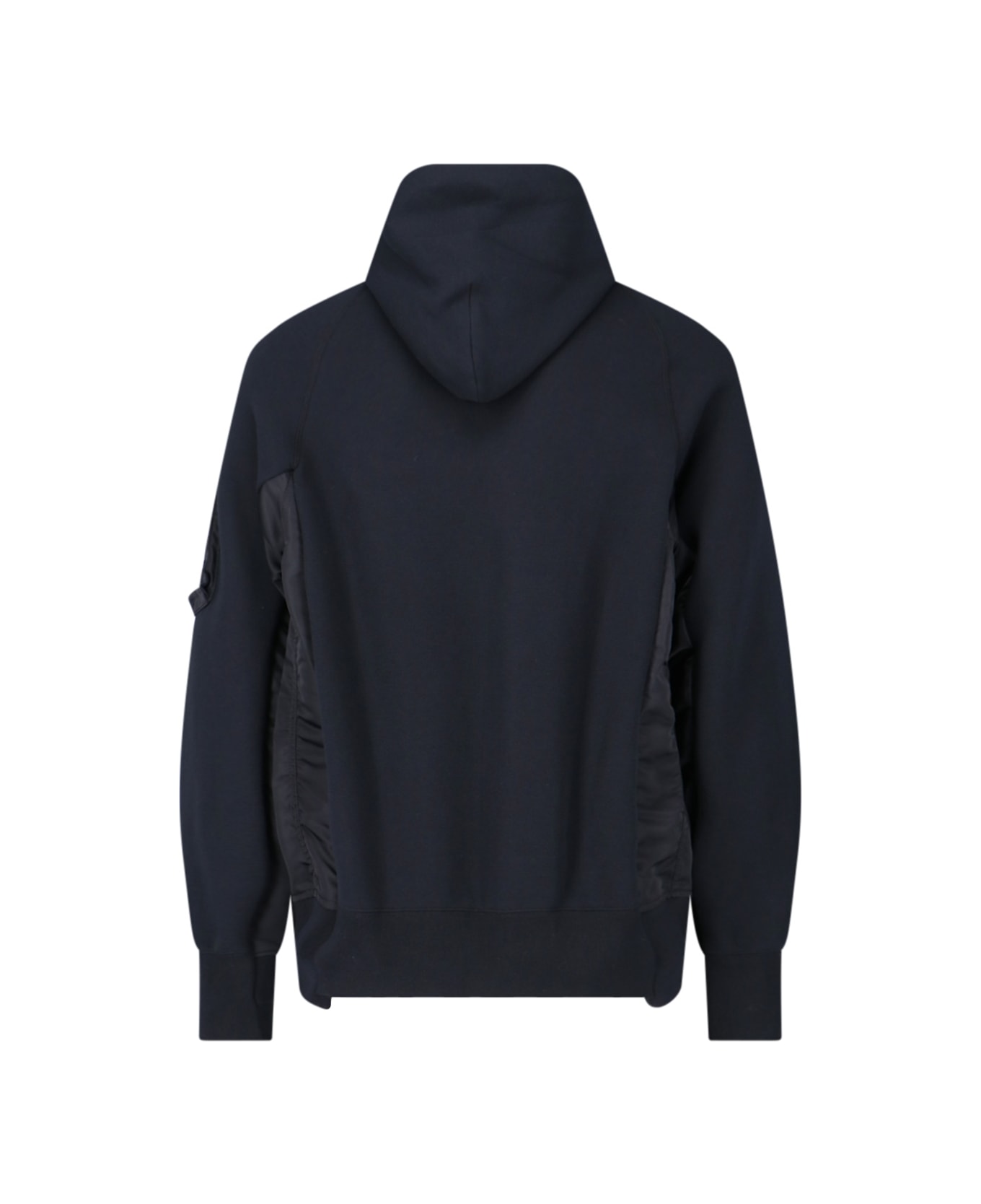 Sacai Nylon Detail Sweatshirt - Black