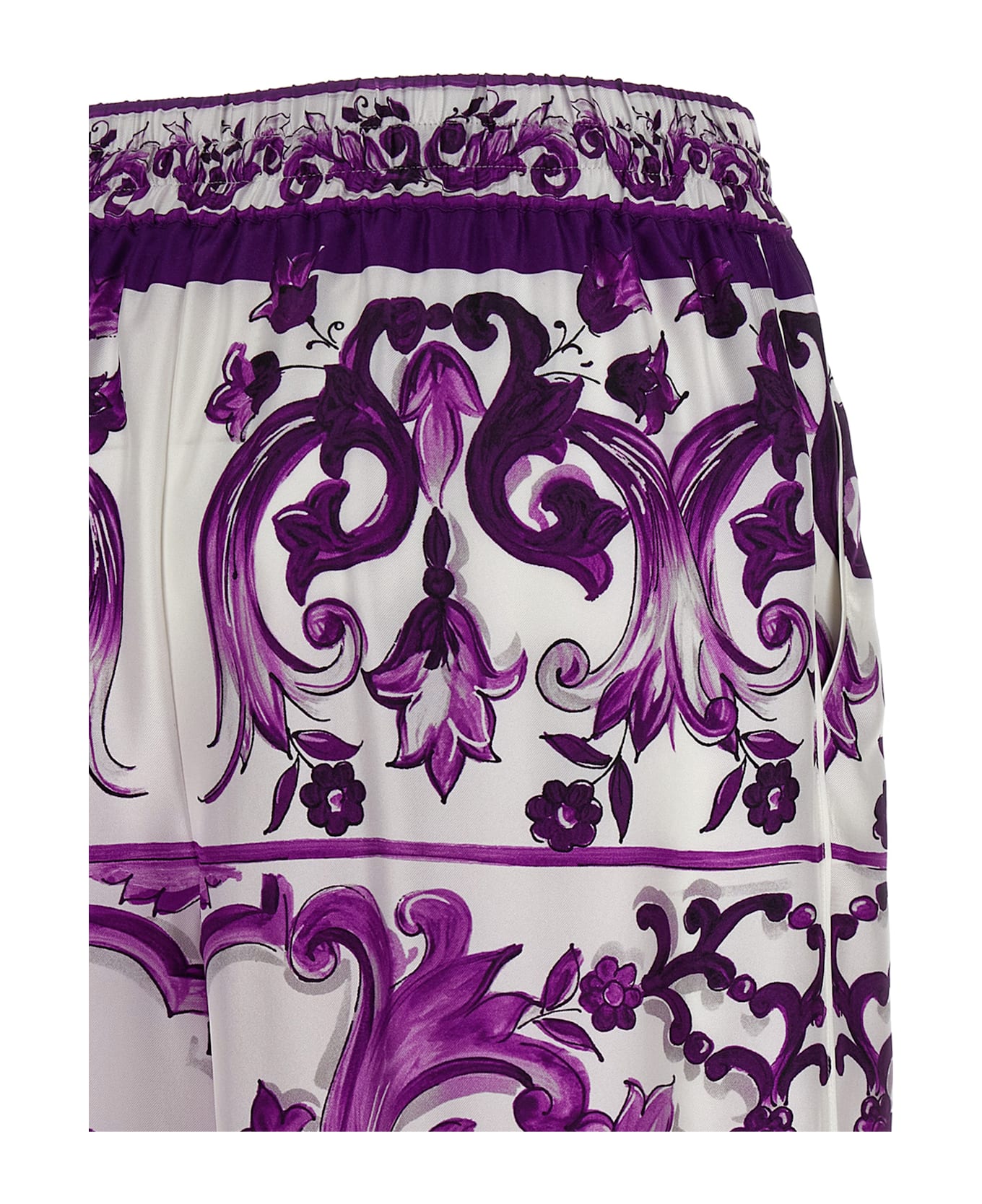 Dolce 
Gabbana Majolica Print Pants - Purple