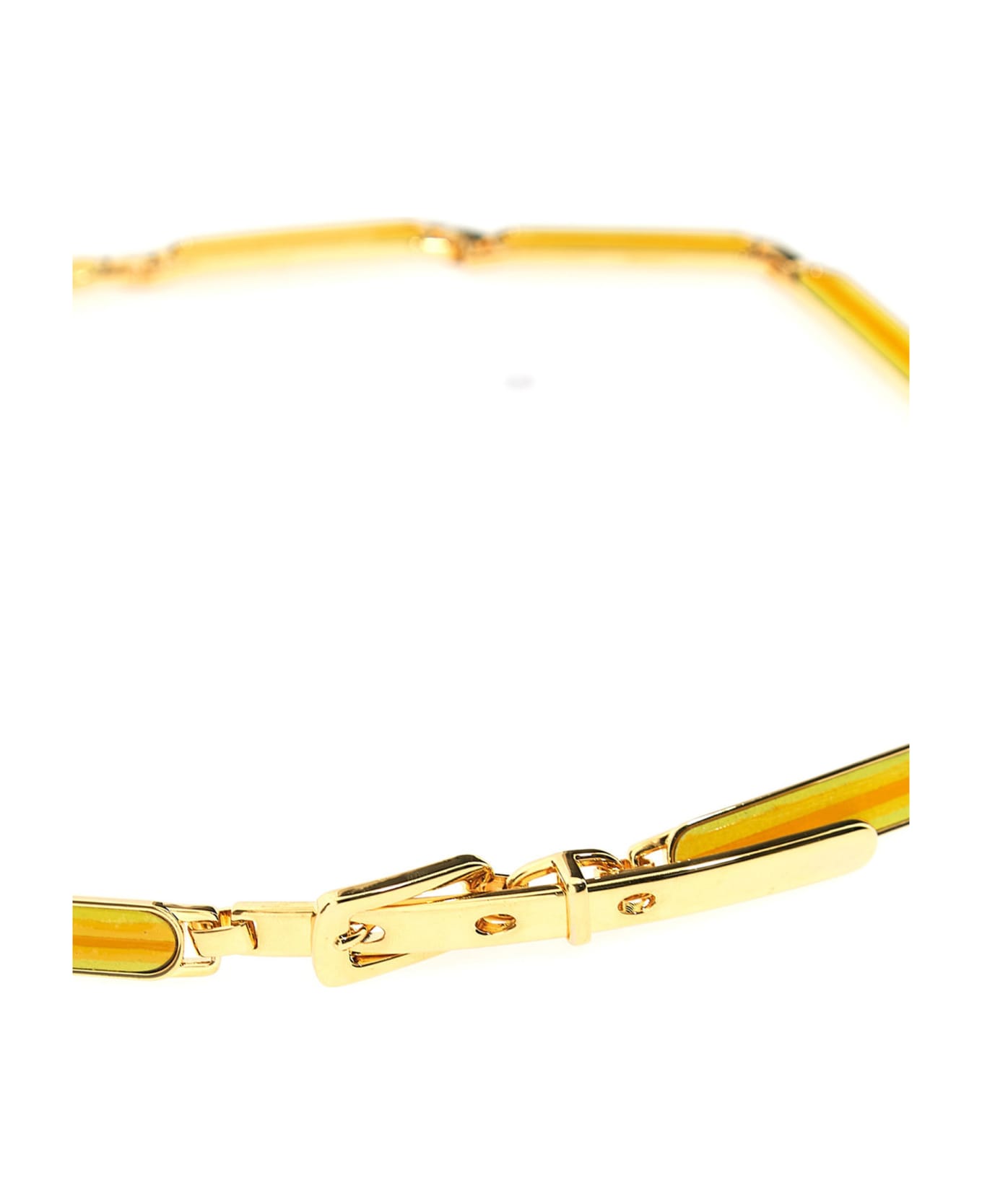 Etro Enameled Metal Belt - Yellow
