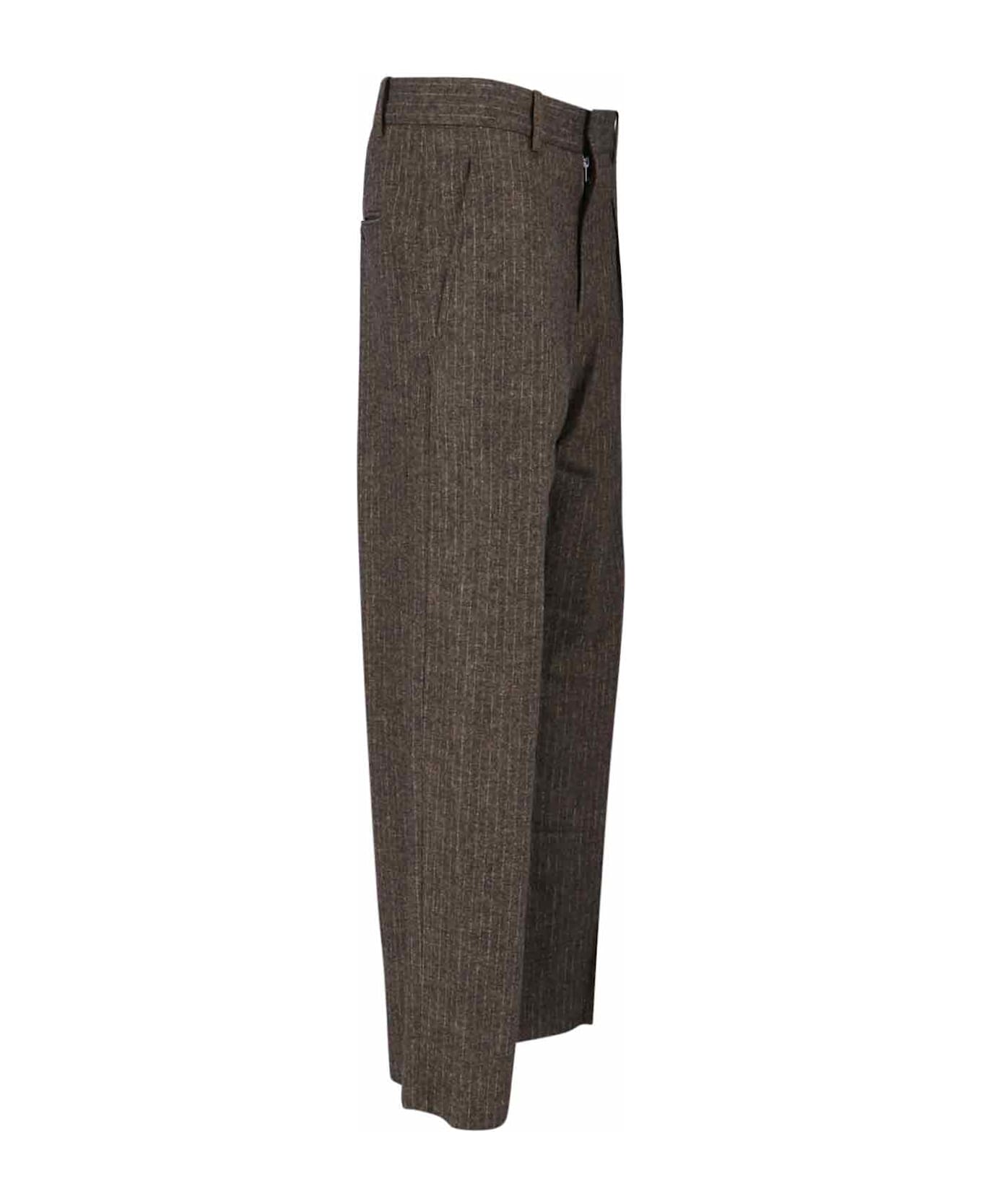 Isabel Marant Wool Blend Straight Pants - Brown