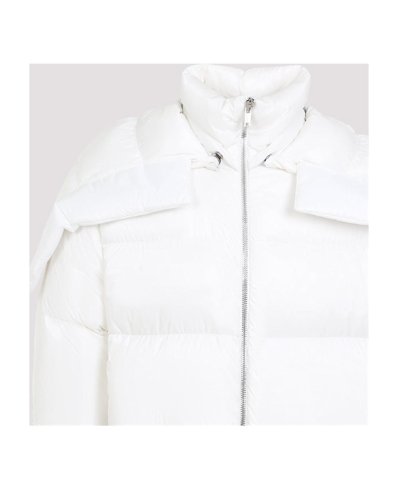 Moncler + Rick Owens Mu02d1c02 Hooded Cyclopic Coat - Milk