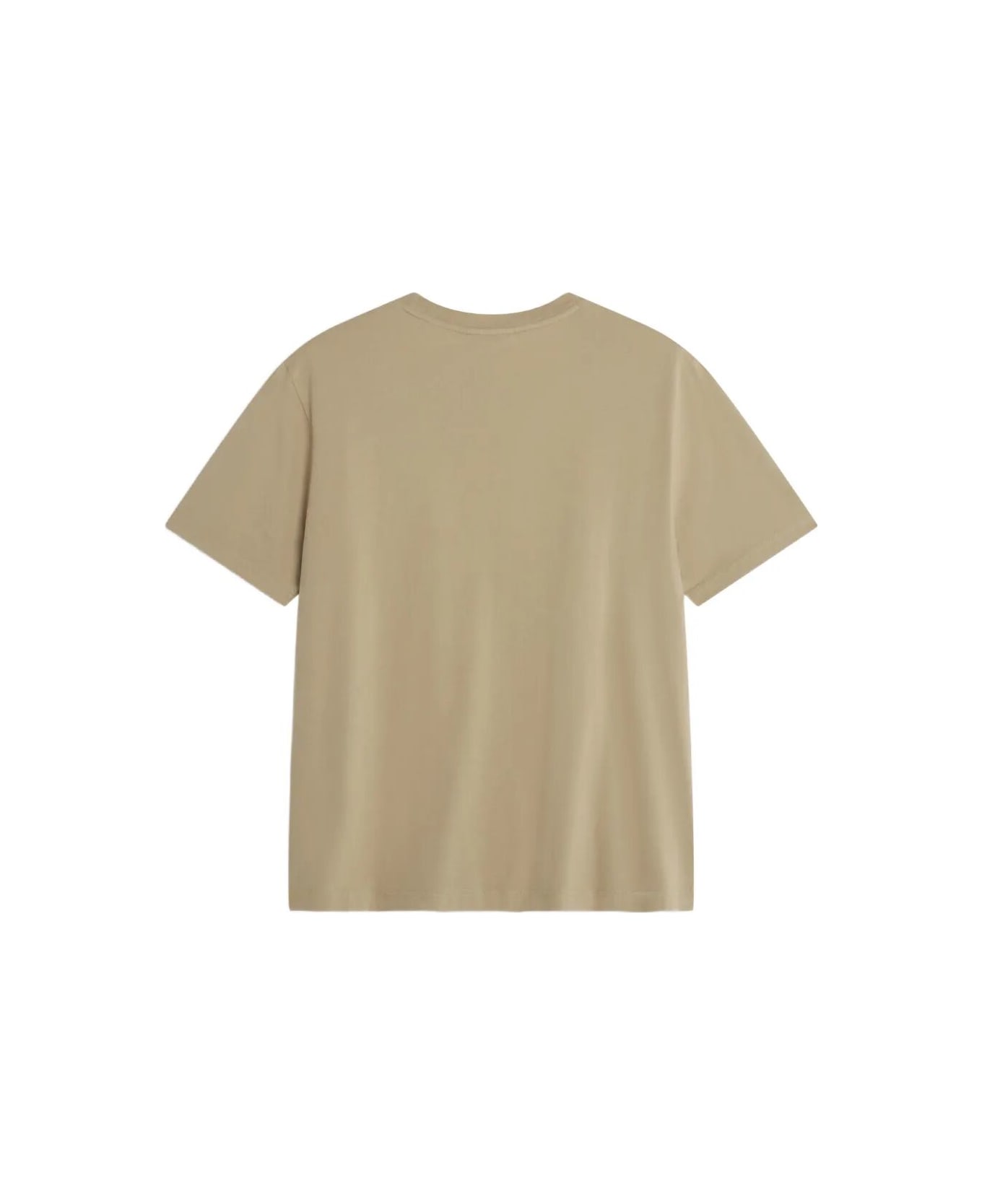 Maison Kitsuné Standing Fox Comfort Tee Shirt - Concrete Beige