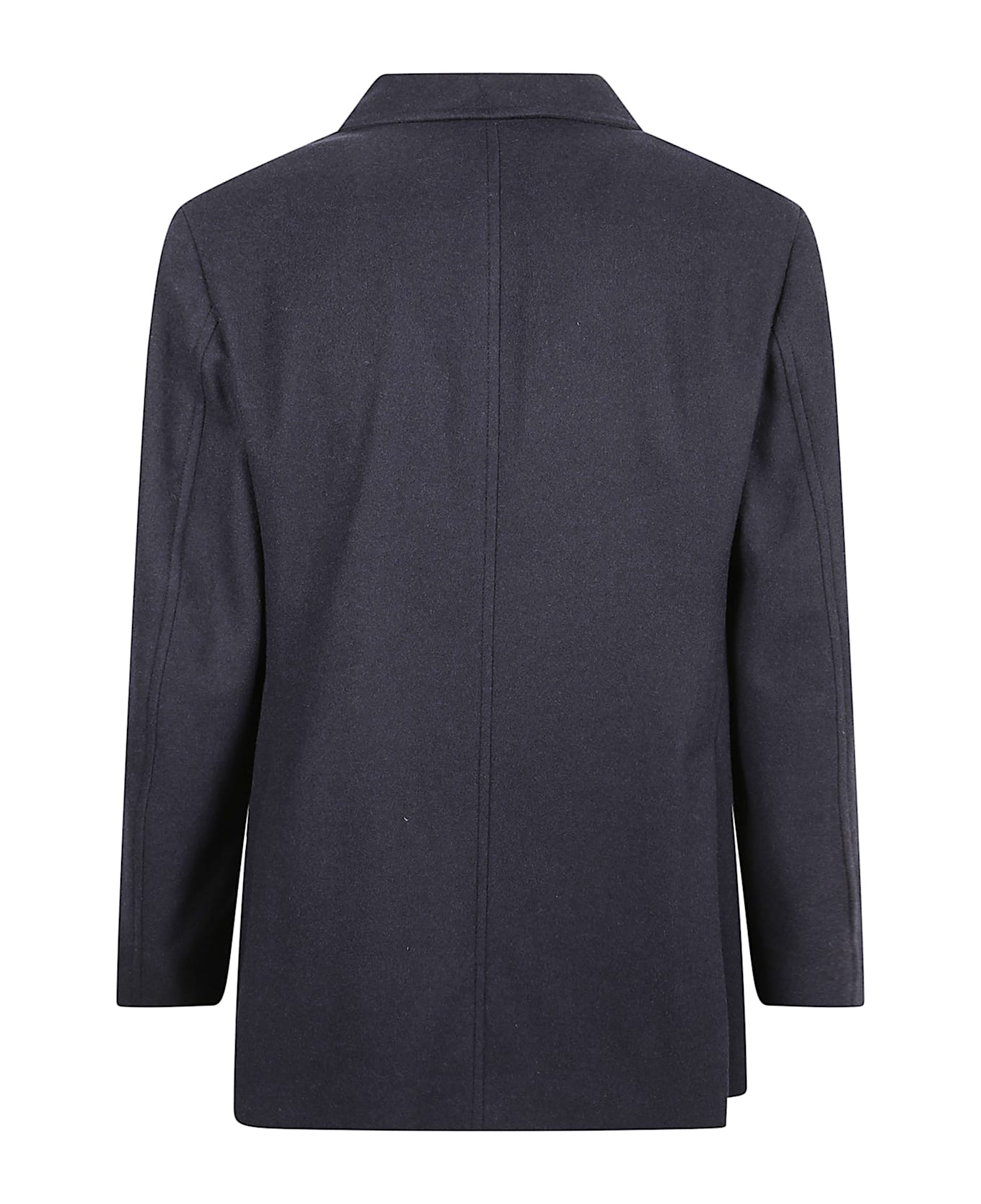 Brunello Cucinelli Short Double-breasted Wool Coat - Blue