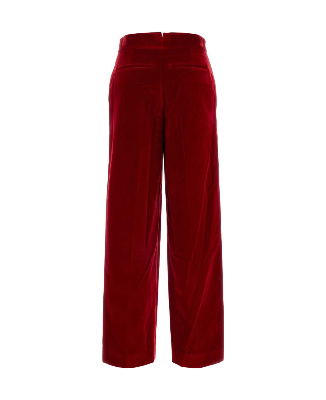 J.W. Anderson Red Velvet Pant - RED