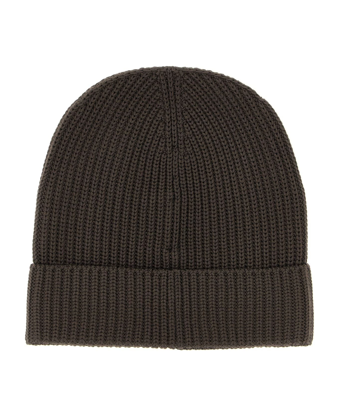 Brioni Ribbed Wool Beanie - Brown