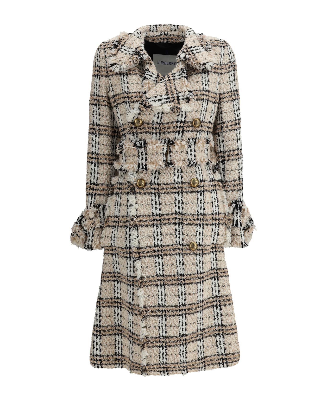 Burberry Check Bouclé Coat