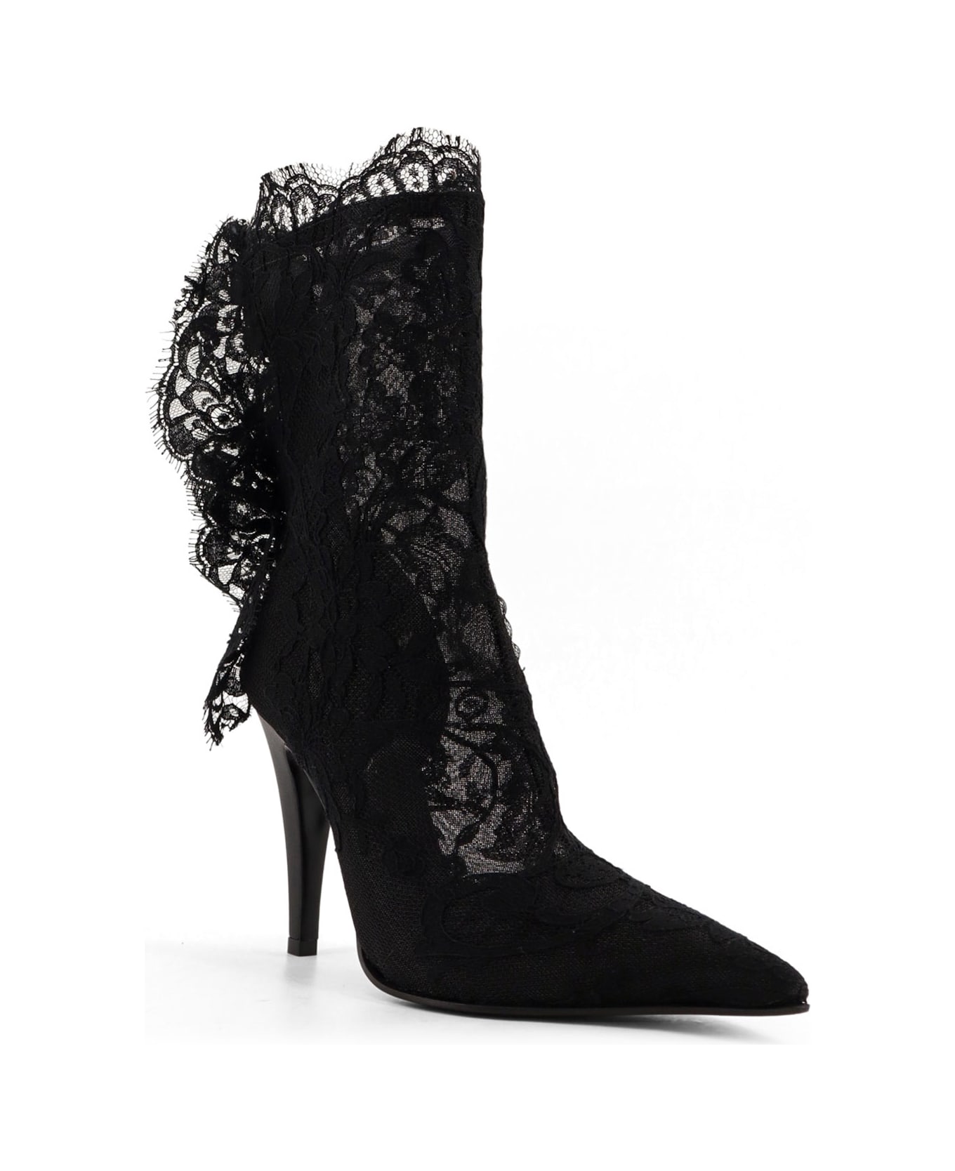 Alexander McQueen Heron Lace Boots - Black